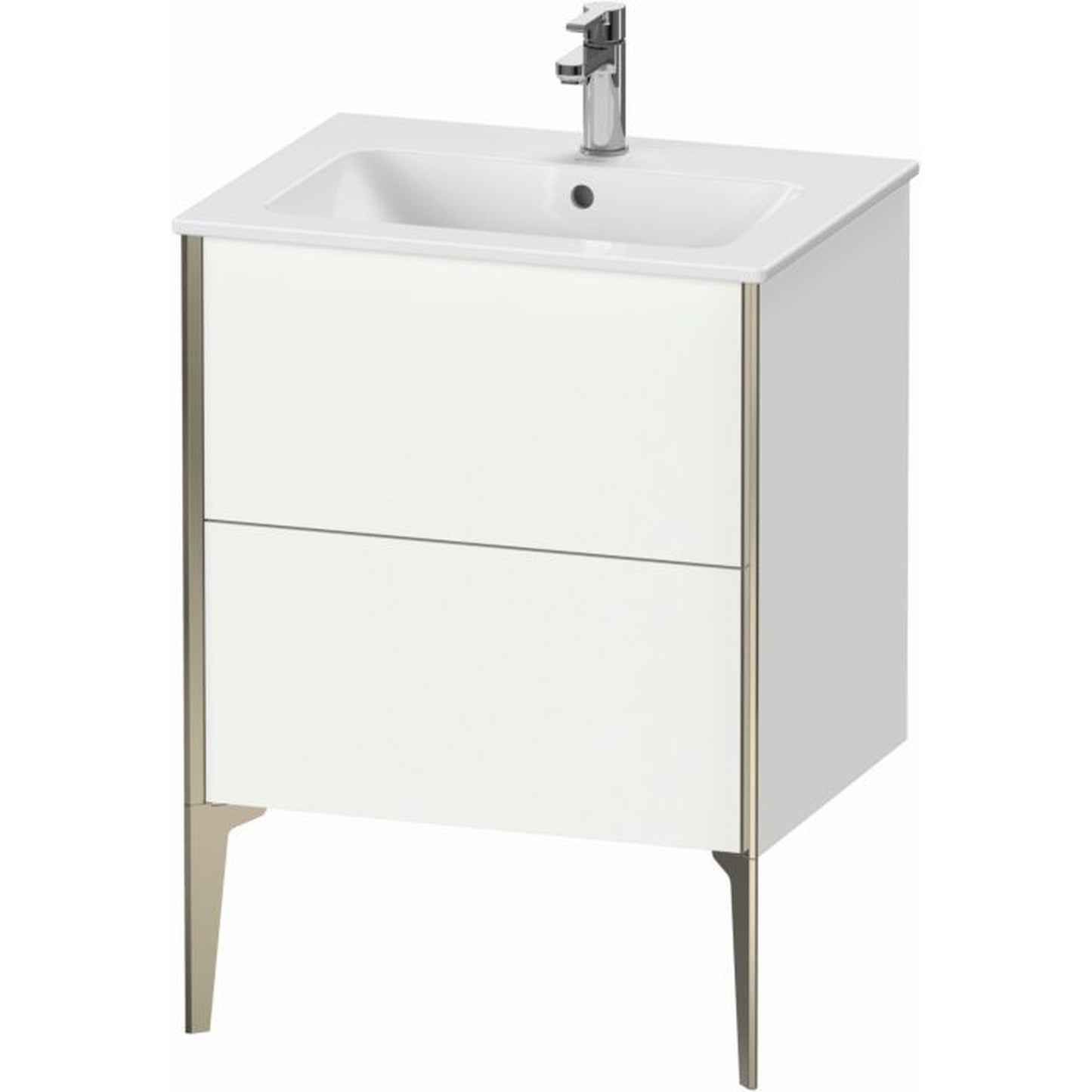 Duravit Xviu 24" x 23" x 19" Two Drawer Floorstanding Vanity Unit, White Matt (XV44810B118)