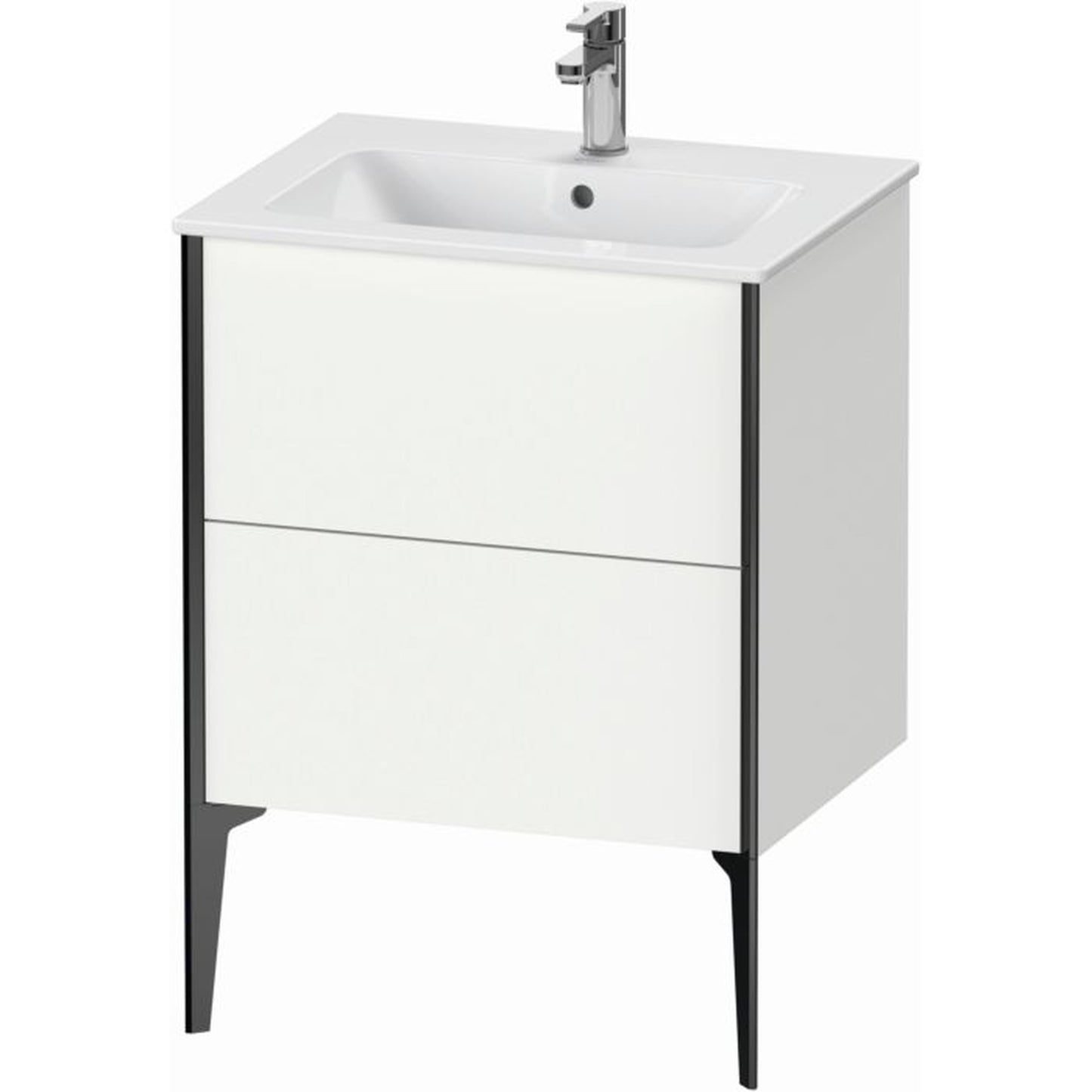 Duravit Xviu 24" x 23" x 19" Two Drawer Floorstanding Vanity Unit, White Matt (XV44810B218)