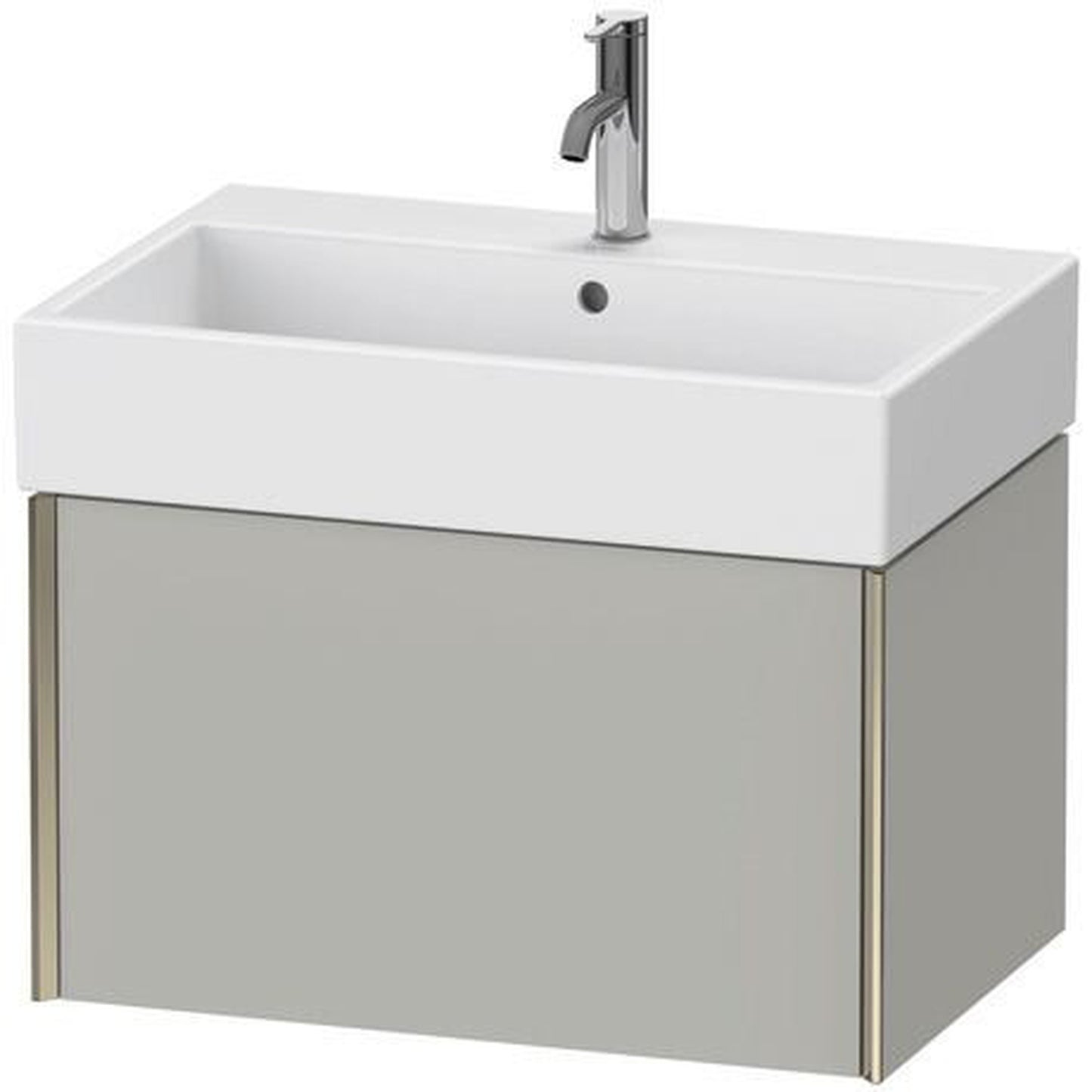 Duravit Xviu 27" x 16" x 18" One Drawer Wall-Mount Vanity Unit, Concrete Grey Matt (XV42350B107)