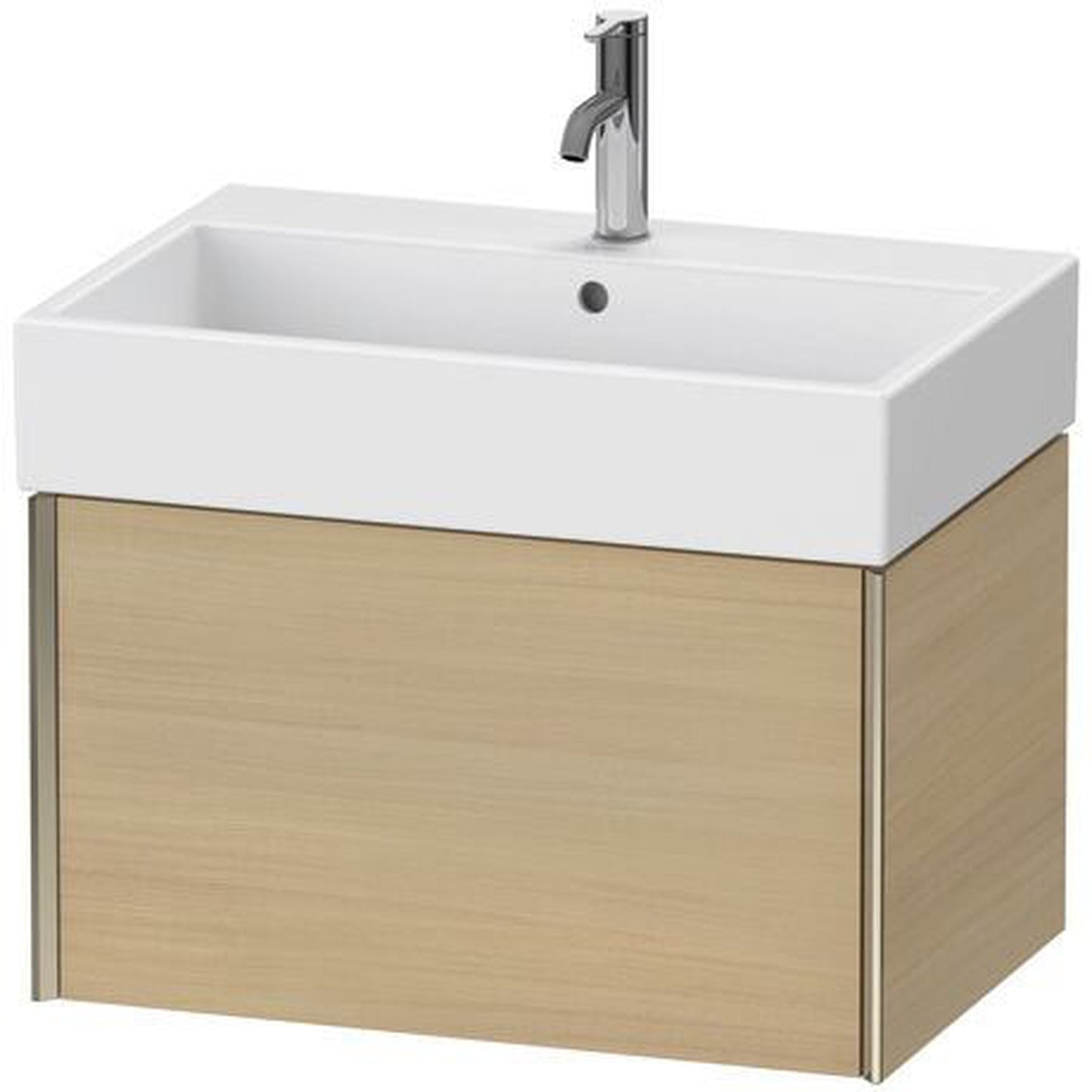 Duravit Xviu 27" x 16" x 18" One Drawer Wall-Mount Vanity Unit, Mediterreanean Oak Real Wood Veneer (XV42350B171)