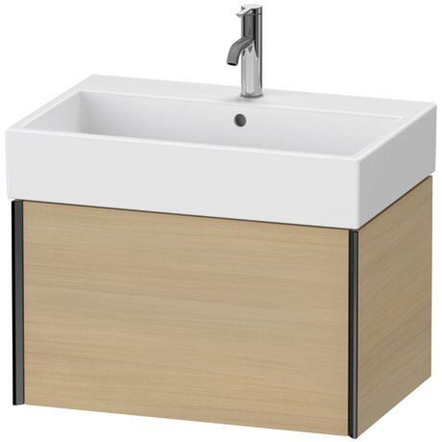 Duravit Xviu 27" x 16" x 18" One Drawer Wall-Mount Vanity Unit, Mediterreanean Oak Real Wood Veneer (XV42350B271)