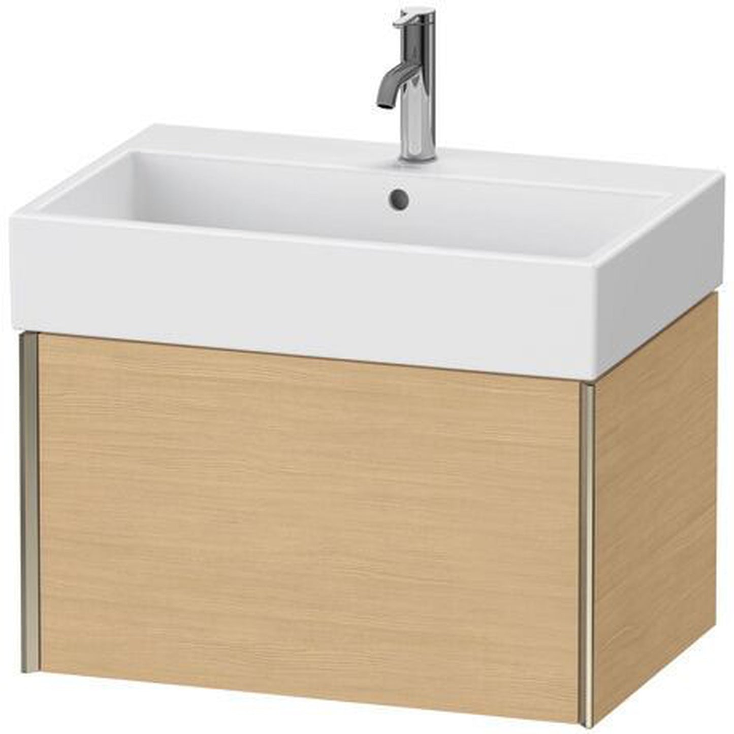 Duravit Xviu 27" x 16" x 18" One Drawer Wall-Mount Vanity Unit, Natural Oak (XV42350B130)