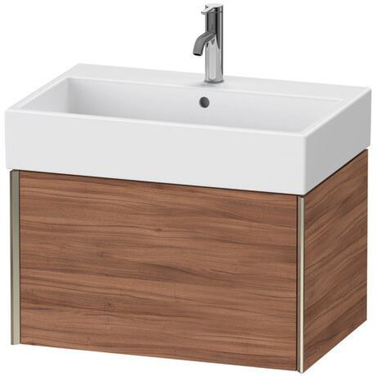 Duravit Xviu 27" x 16" x 18" One Drawer Wall-Mount Vanity Unit, Natural Walnut (XV42350B179)