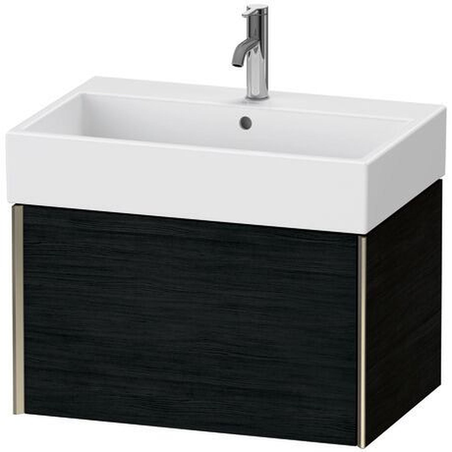 Duravit Xviu 27" x 16" x 18" One Drawer Wall-Mount Vanity Unit, Oak Black (XV42350B116)