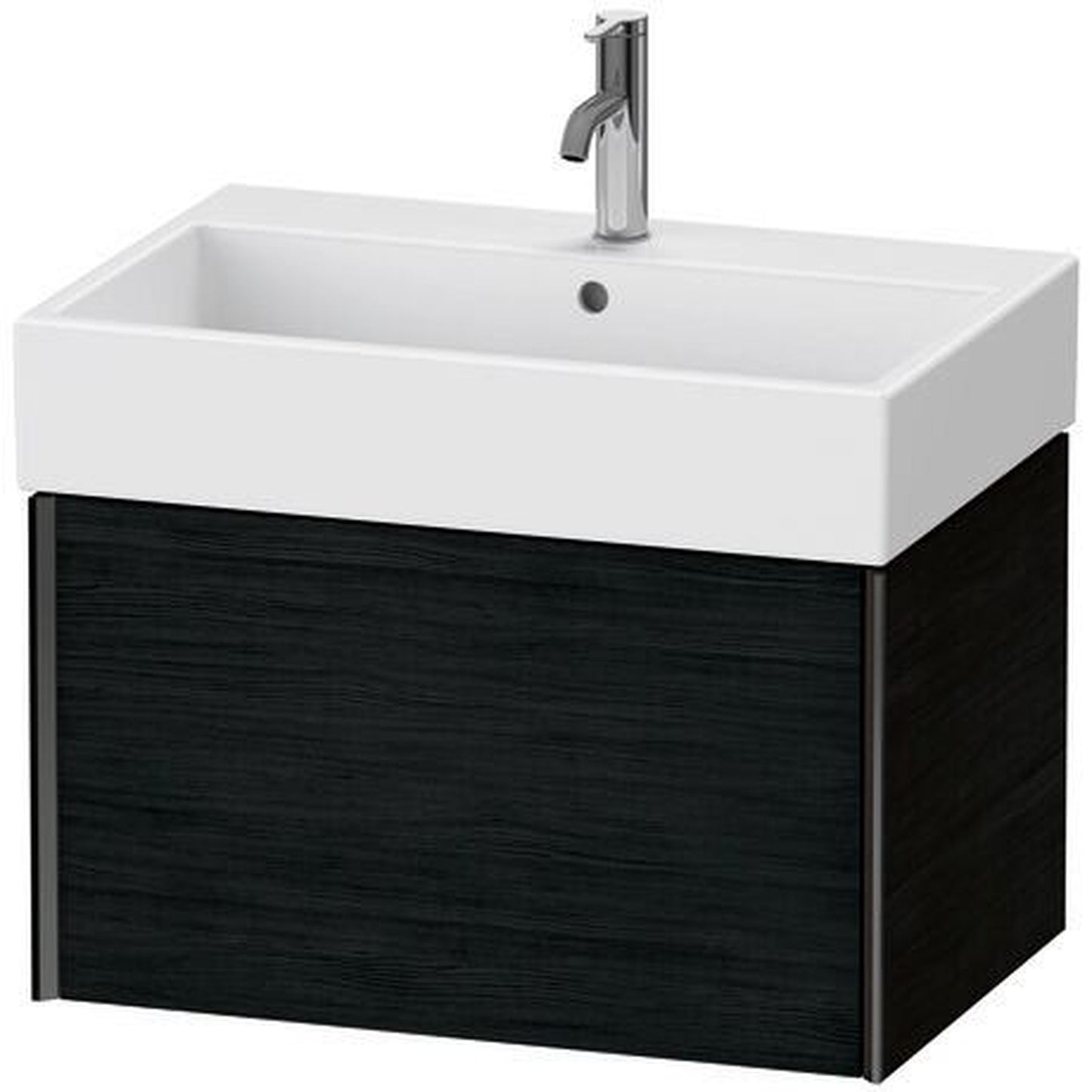 Duravit Xviu 27" x 16" x 18" One Drawer Wall-Mount Vanity Unit, Oak Black (XV42350B216)