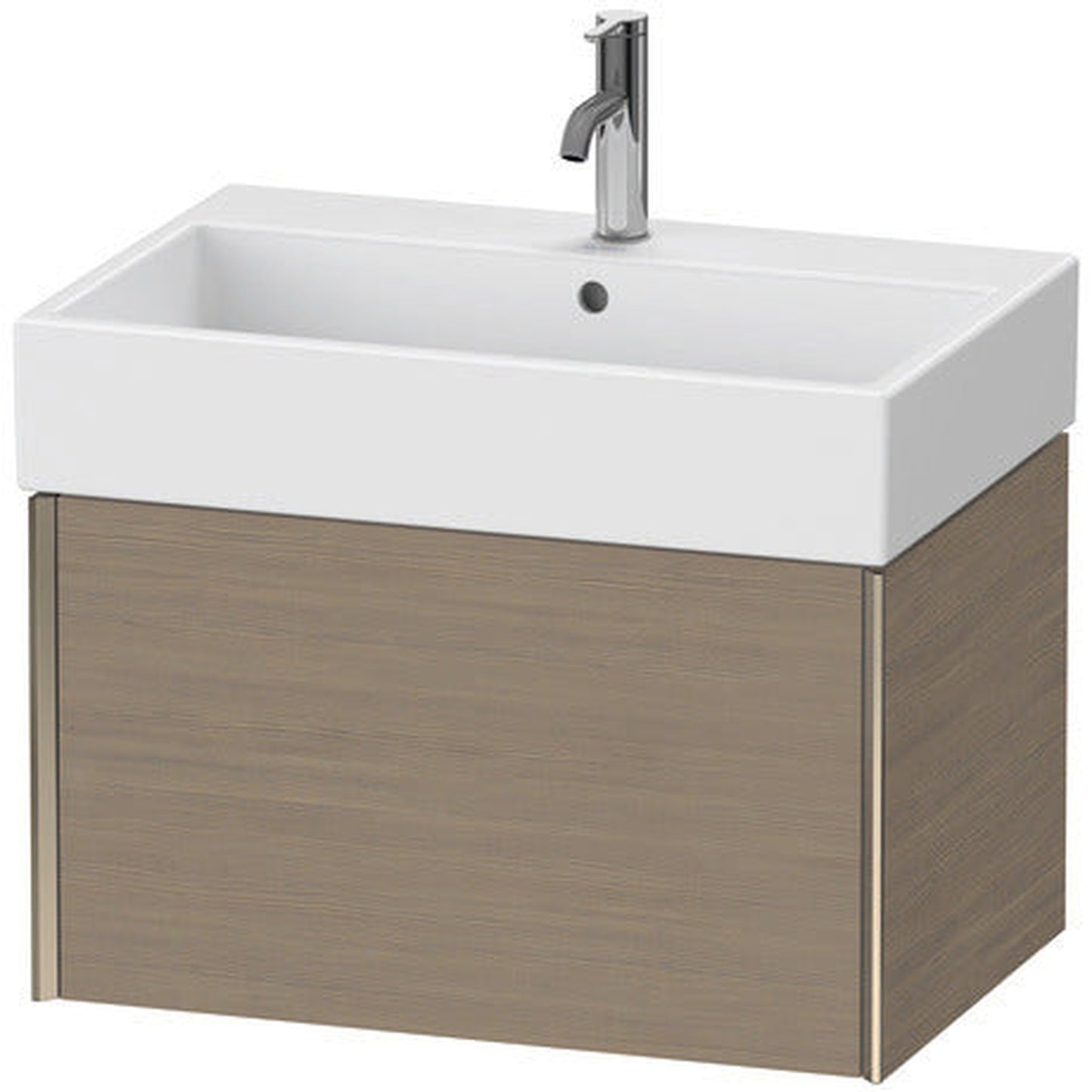 Duravit Xviu 27" x 16" x 18" One Drawer Wall-Mount Vanity Unit, Oak Terra (XV42350B135)