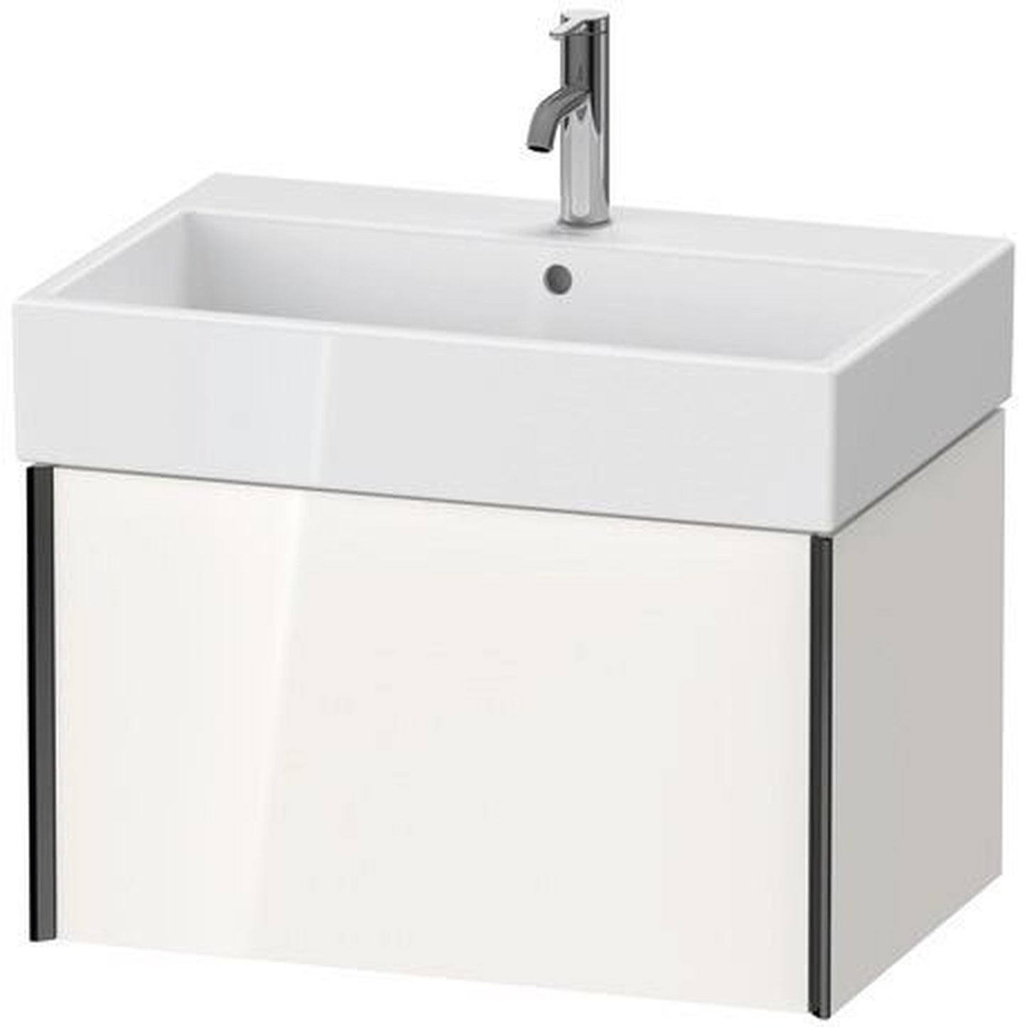 Duravit Xviu 27" x 16" x 18" One Drawer Wall-Mount Vanity Unit, White High Gloss Lacquer (XV42350B285)