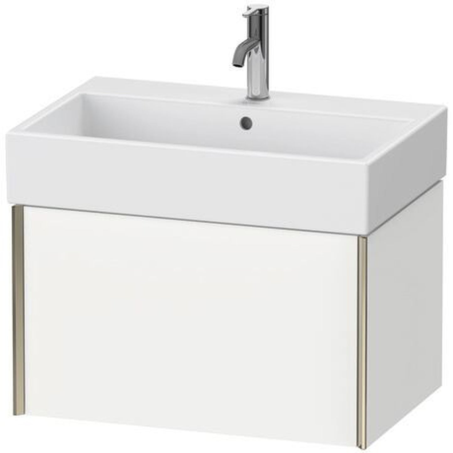 Duravit Xviu 27" x 16" x 18" One Drawer Wall-Mount Vanity Unit, White Matt (XV42350B118)