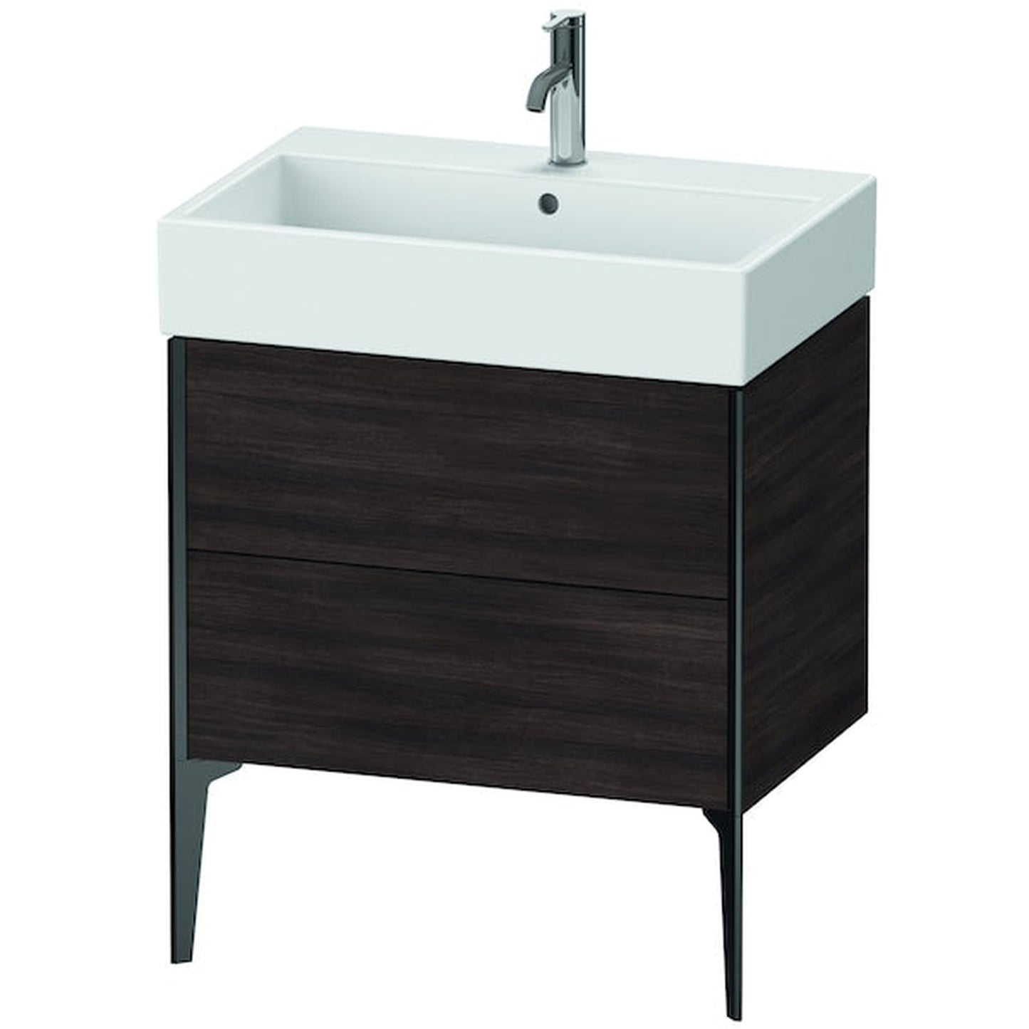 Duravit Xviu 27" x 19" x 18" Two Drawer Floorstanding Vanity Unit, Chestnut Dark (XV45350B253)