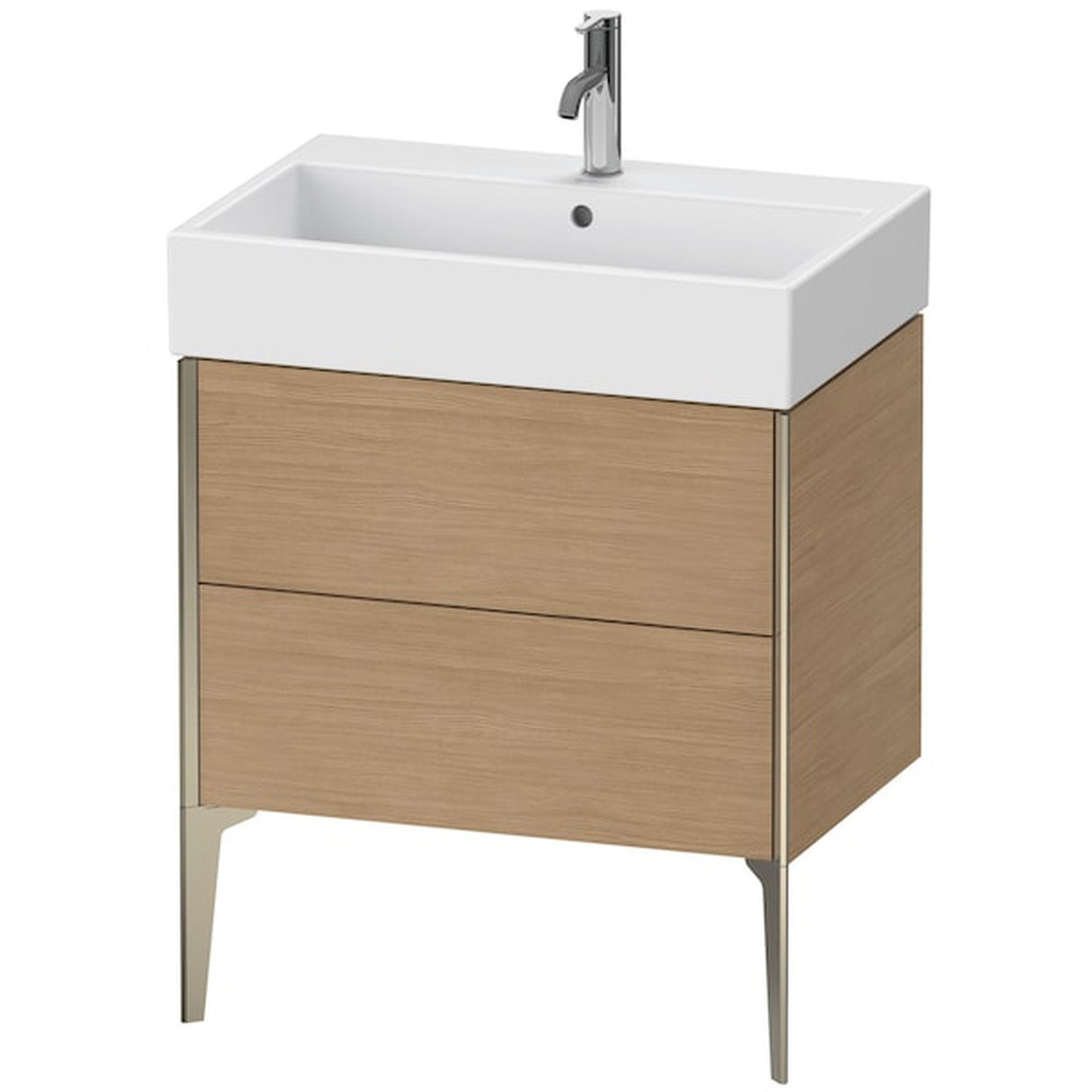 Duravit Xviu 27" x 19" x 18" Two Drawer Floorstanding Vanity Unit, European Oak (XV45350B152)