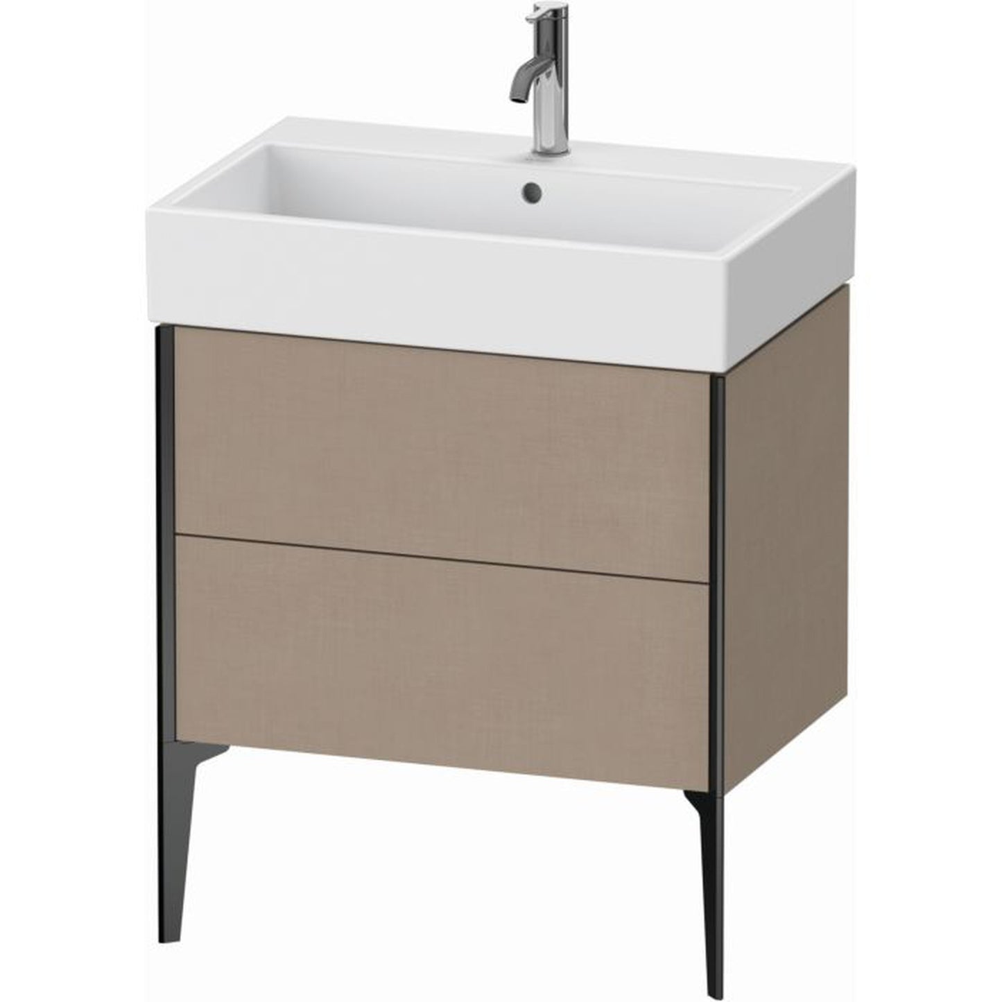 Duravit Xviu 27" x 19" x 18" Two Drawer Floorstanding Vanity Unit, Linen (XV45350B275)