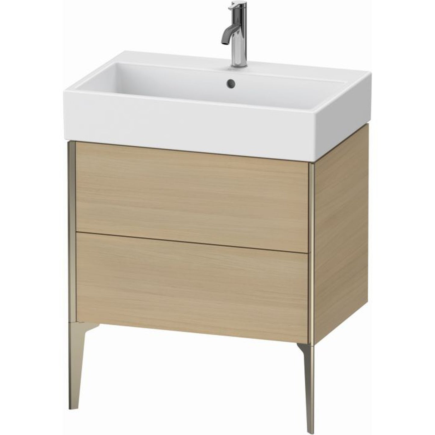 Duravit Xviu 27" x 19" x 18" Two Drawer Floorstanding Vanity Unit, Mediterreanean Oak Real Wood Veneer (XV45350B171)