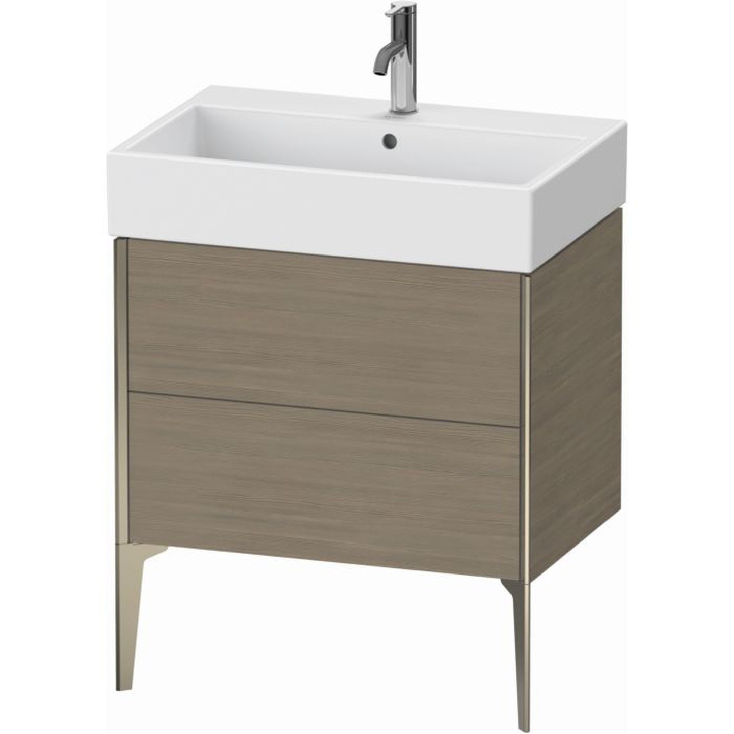 Duravit Xviu 27" x 19" x 18" Two Drawer Floorstanding Vanity Unit, Oak Terra (XV45350B135)