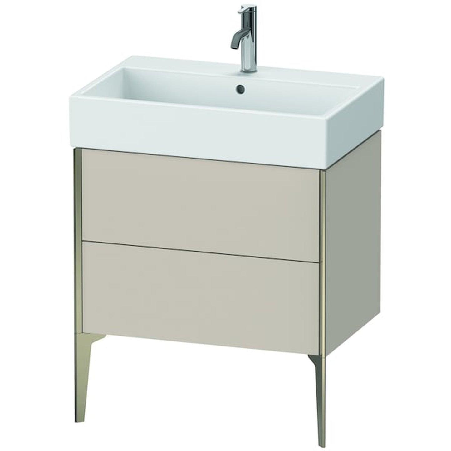 Duravit Xviu 27" x 19" x 18" Two Drawer Floorstanding Vanity Unit, Taupe Matt (XV45350B191)