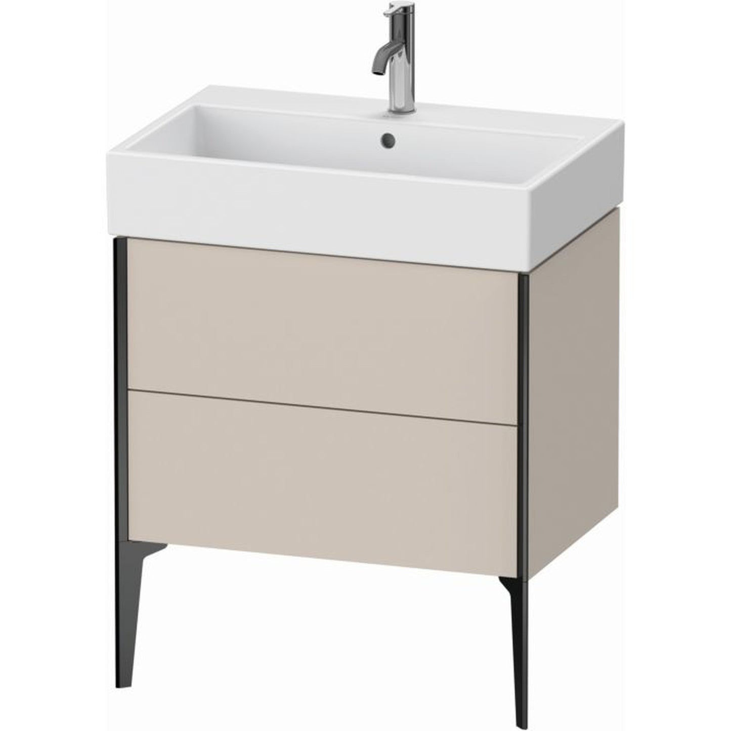 Duravit Xviu 27" x 19" x 18" Two Drawer Floorstanding Vanity Unit, Taupe Matt (XV45350B291)