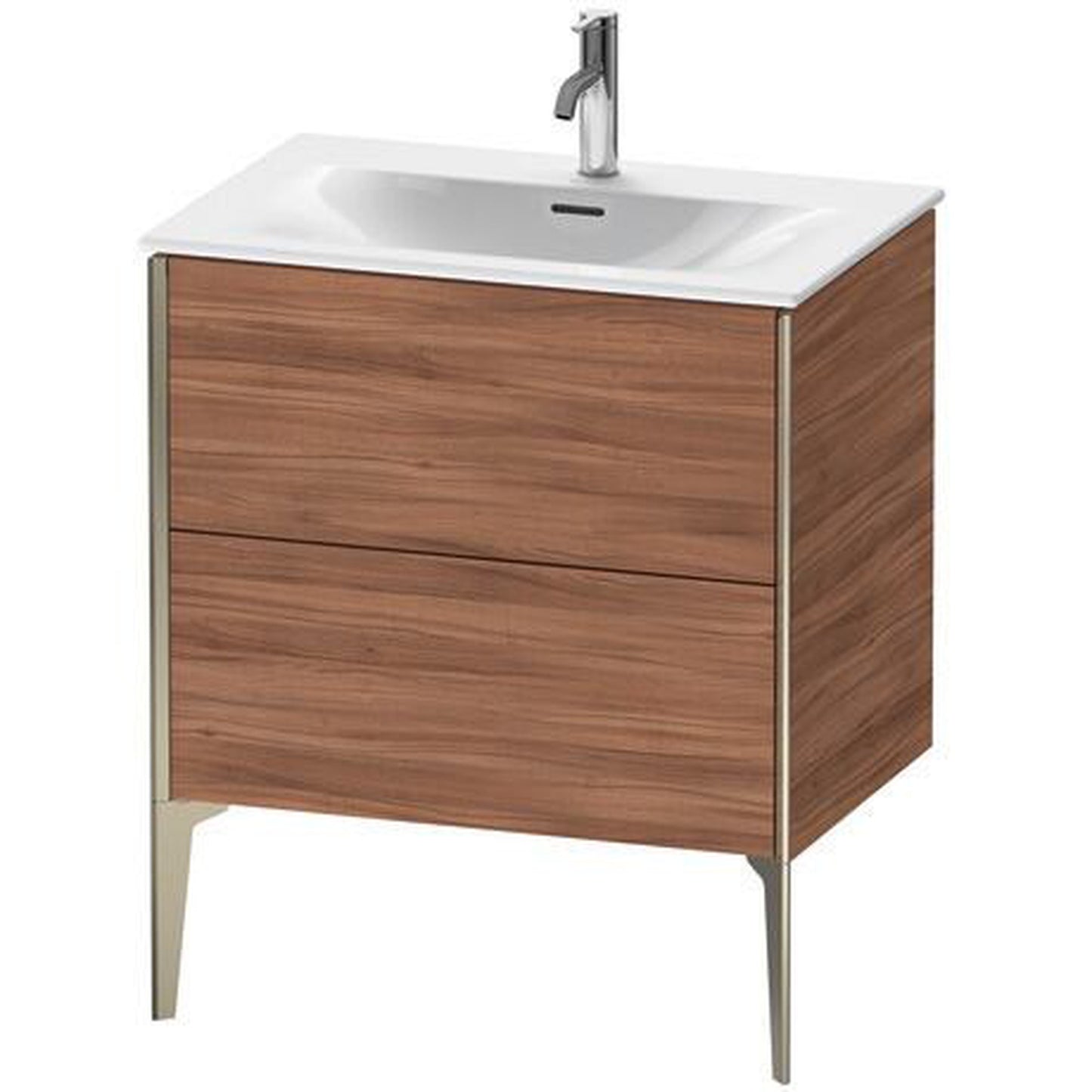 Duravit Xviu 28" x 23" x 19" One Drawer Floorstanding Vanity Unit, Natural Walnut (XV43010B179)