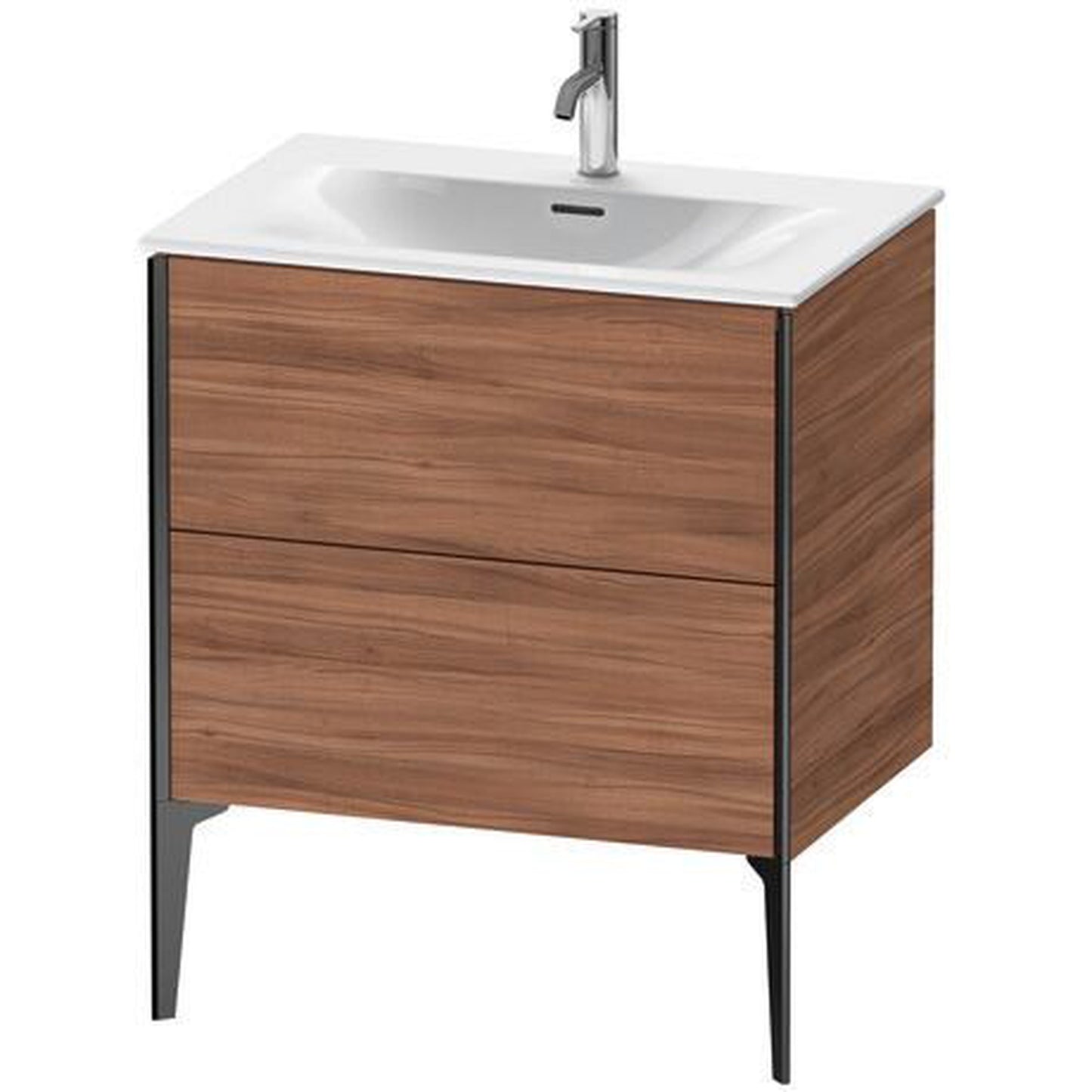 Duravit Xviu 28" x 23" x 19" One Drawer Floorstanding Vanity Unit, Natural Walnut (XV43010B279)