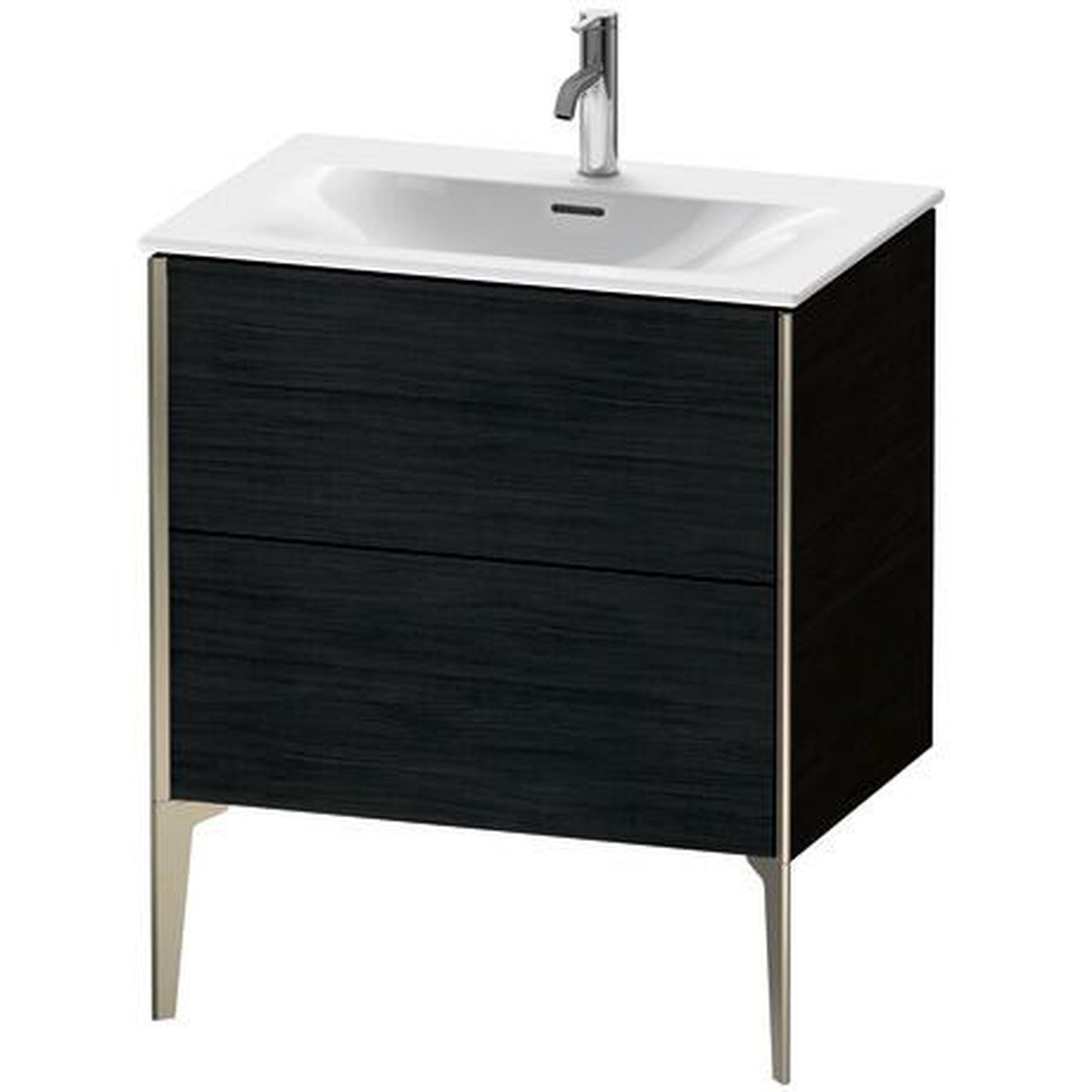 Duravit Xviu 28" x 23" x 19" One Drawer Floorstanding Vanity Unit, Oak Black (XV43010B116)