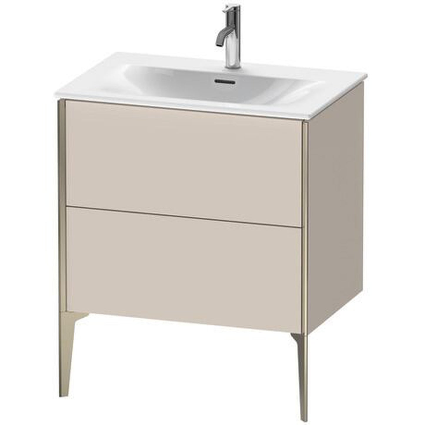 Duravit Xviu 28" x 23" x 19" One Drawer Floorstanding Vanity Unit, Taupe Matt (XV43010B191)