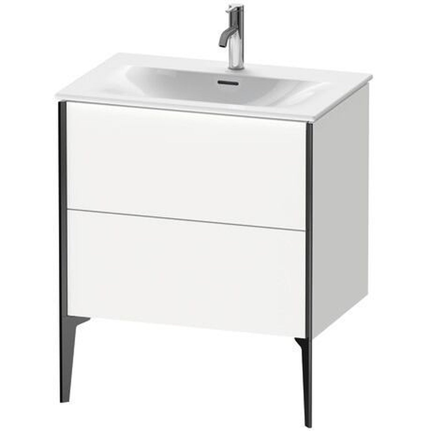 Duravit Xviu 28" x 23" x 19" One Drawer Floorstanding Vanity Unit, White Matt (XV43010B218)