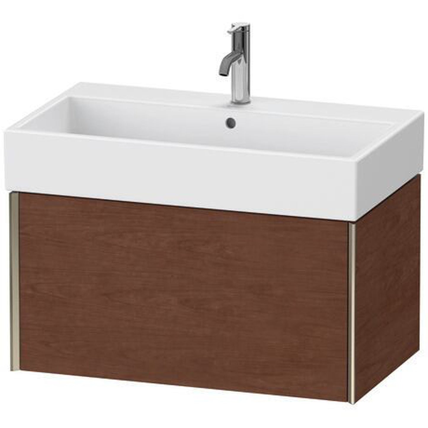 Duravit Xviu 31" x 16" x 18" One Drawer Wall-Mount Vanity Unit, American Walnut (XV42360B113)