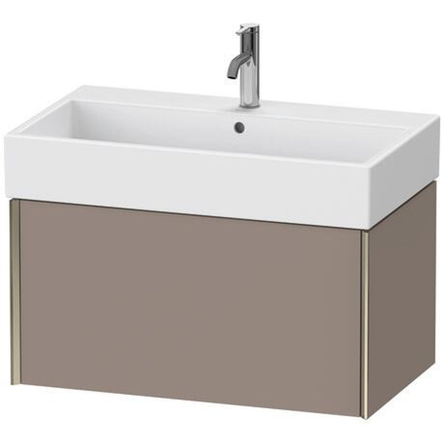 Duravit Xviu 31" x 16" x 18" One Drawer Wall-Mount Vanity Unit, Basalt Matt (XV42360B143)