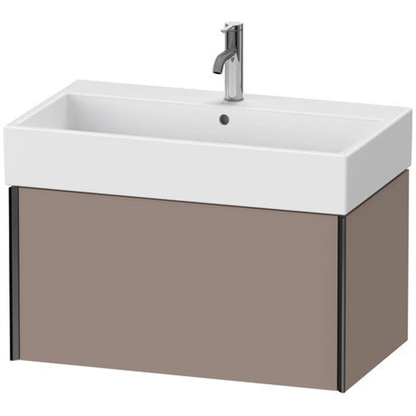 Duravit Xviu 31" x 16" x 18" One Drawer Wall-Mount Vanity Unit, Basalt Matt (XV42360B243)