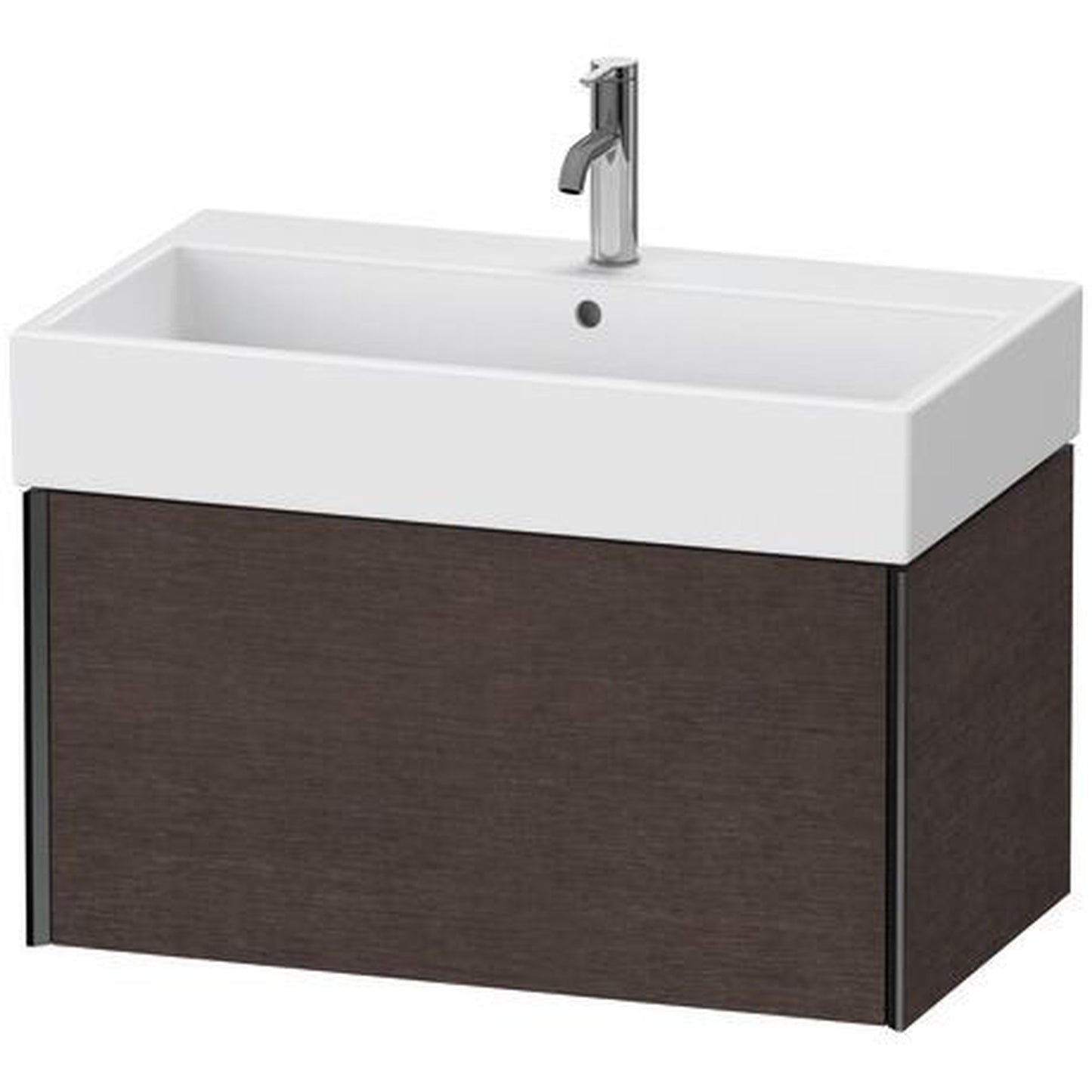 Duravit Xviu 31" x 16" x 18" One Drawer Wall-Mount Vanity Unit, Brushed Dark Oak Real Wood Veneer (XV42360B272)