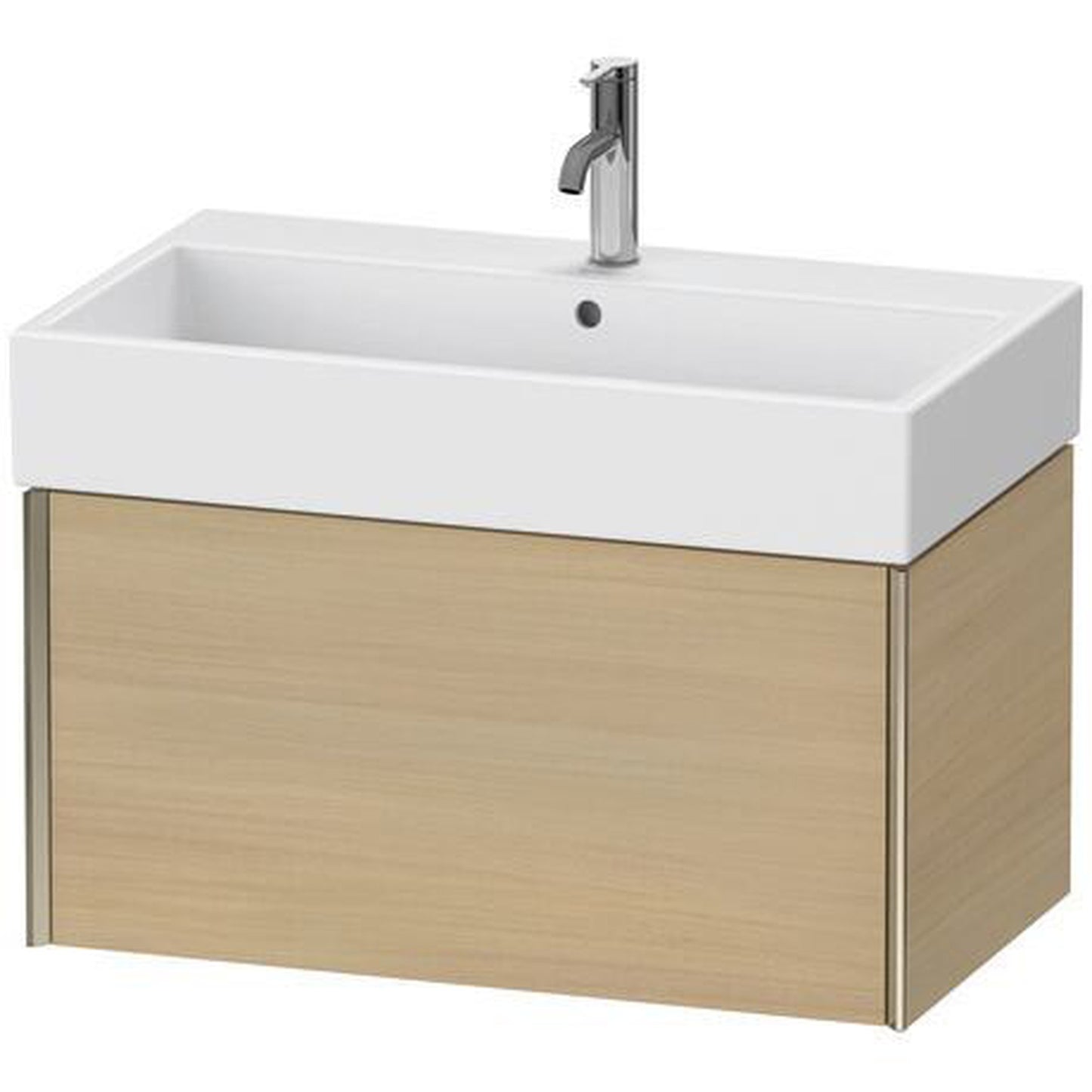 Duravit Xviu 31" x 16" x 18" One Drawer Wall-Mount Vanity Unit, Mediterreanean Oak Real Wood Veneer (XV42360B171)