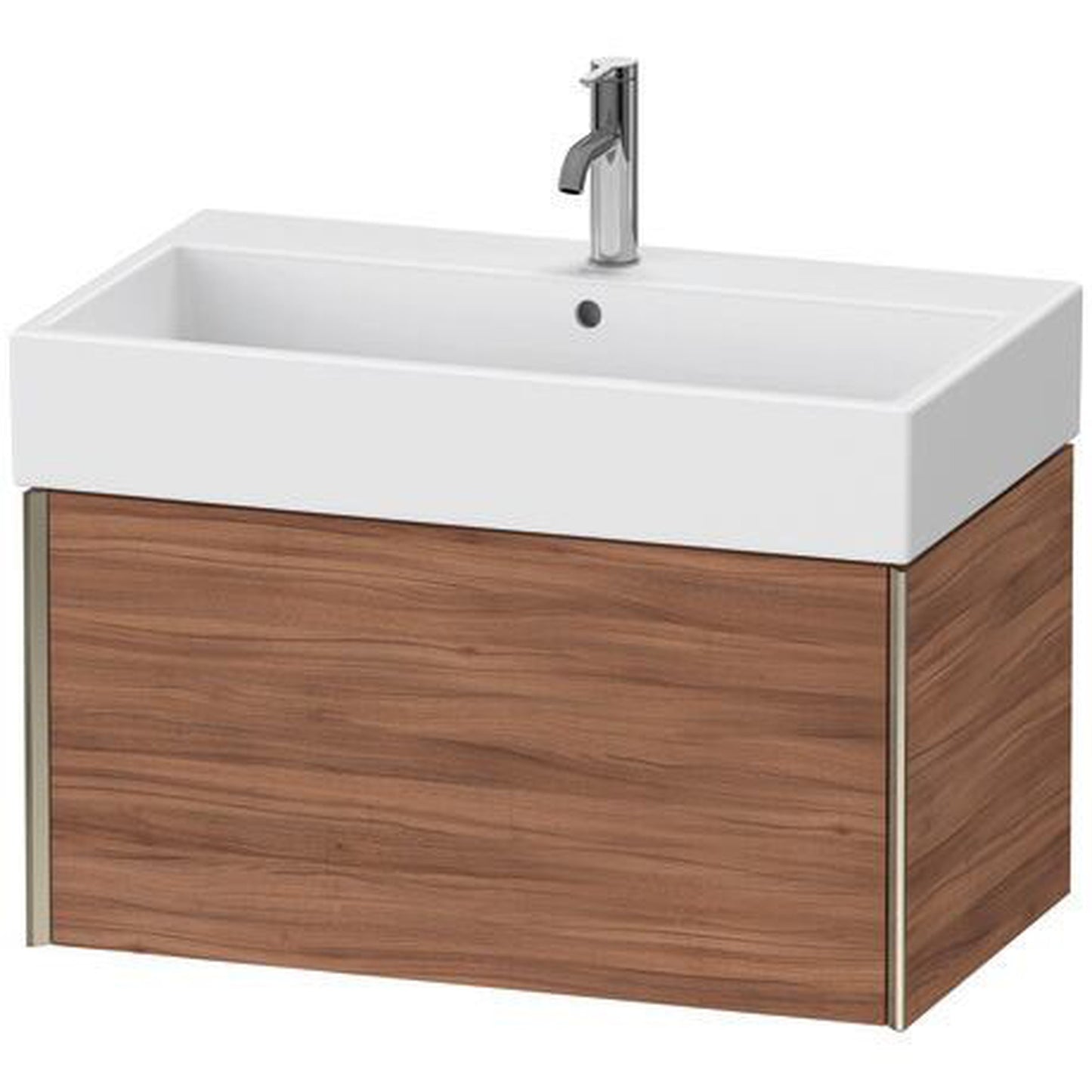Duravit Xviu 31" x 16" x 18" One Drawer Wall-Mount Vanity Unit, Natural Walnut (XV42360B179)