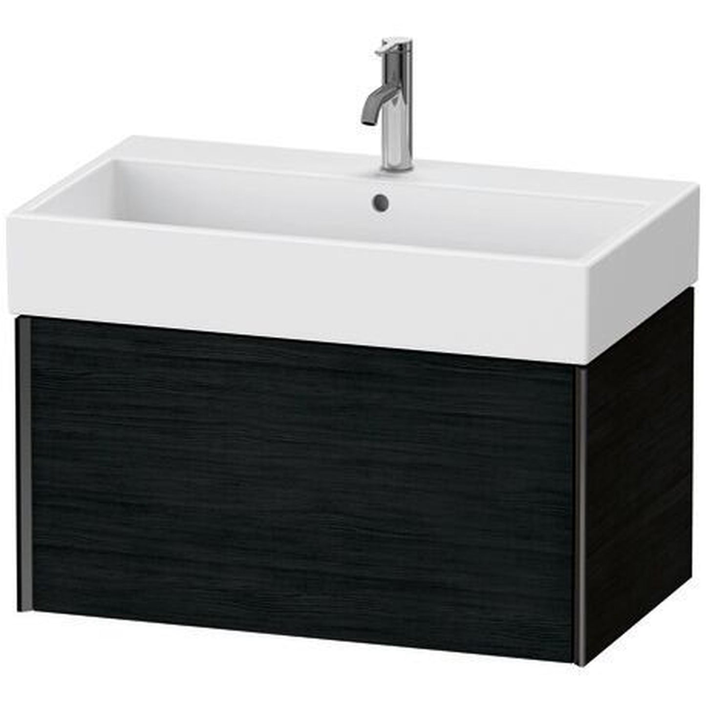 Duravit Xviu 31" x 16" x 18" One Drawer Wall-Mount Vanity Unit, Oak Black (XV42360B216)