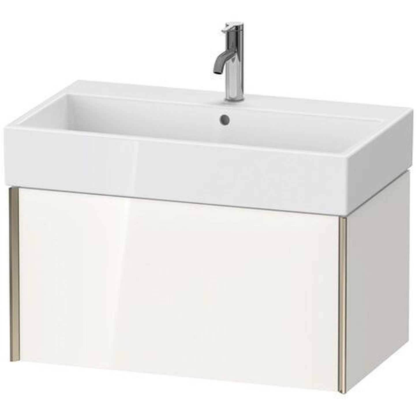 Duravit Xviu 31" x 16" x 18" One Drawer Wall-Mount Vanity Unit, White High Gloss (XV42360B122)
