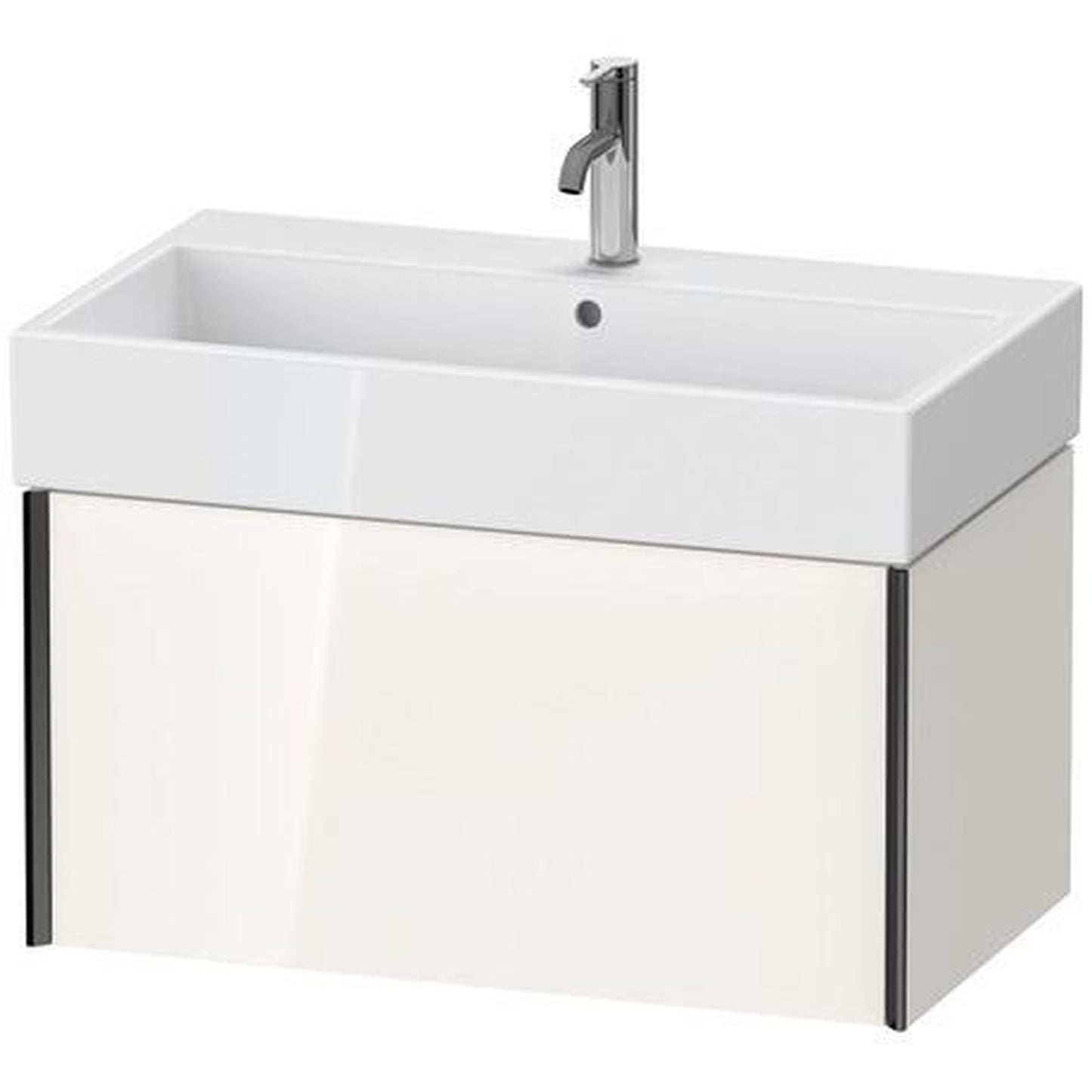 Duravit Xviu 31" x 16" x 18" One Drawer Wall-Mount Vanity Unit, White High Gloss (XV42360B222)