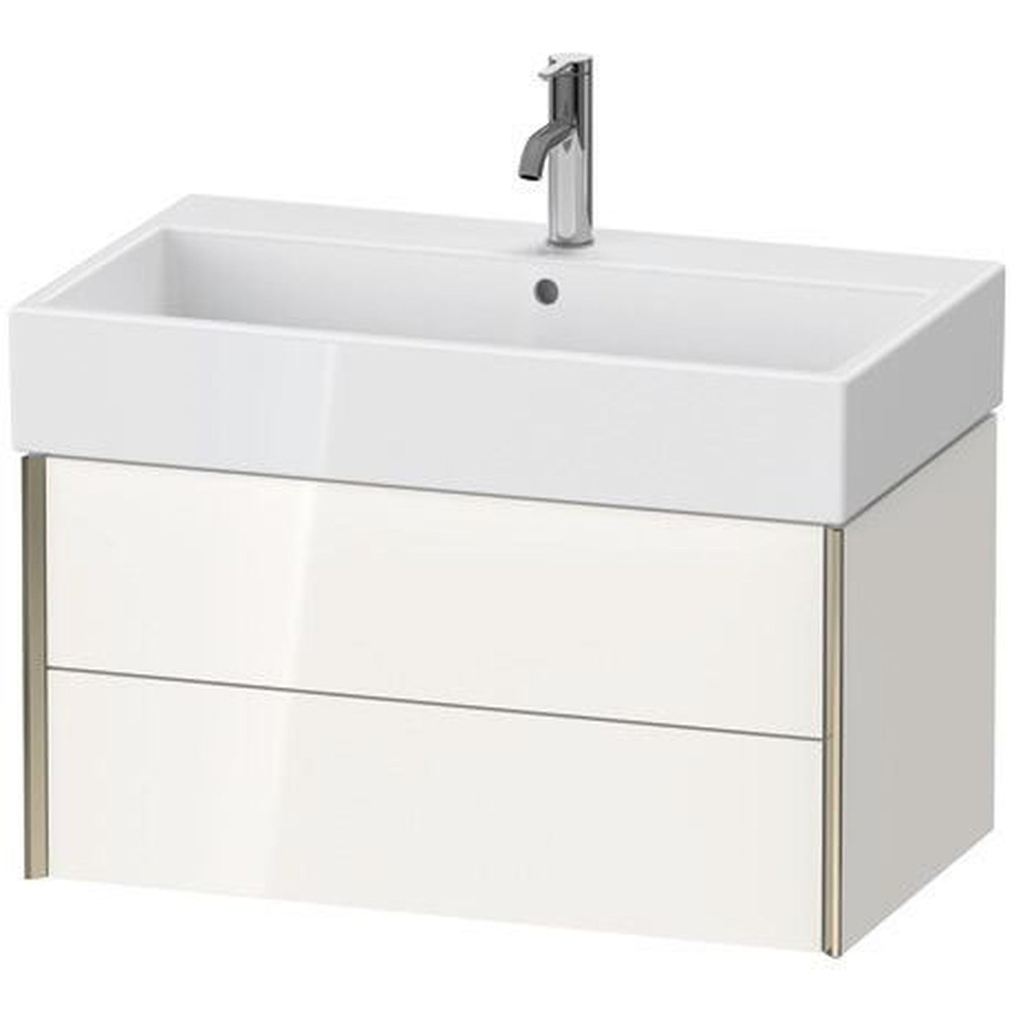 Duravit Xviu 31" x 16" x 18" Two Drawer Wall-Mount Vanity Unit, White High Gloss Lacquer (XV43360B185)