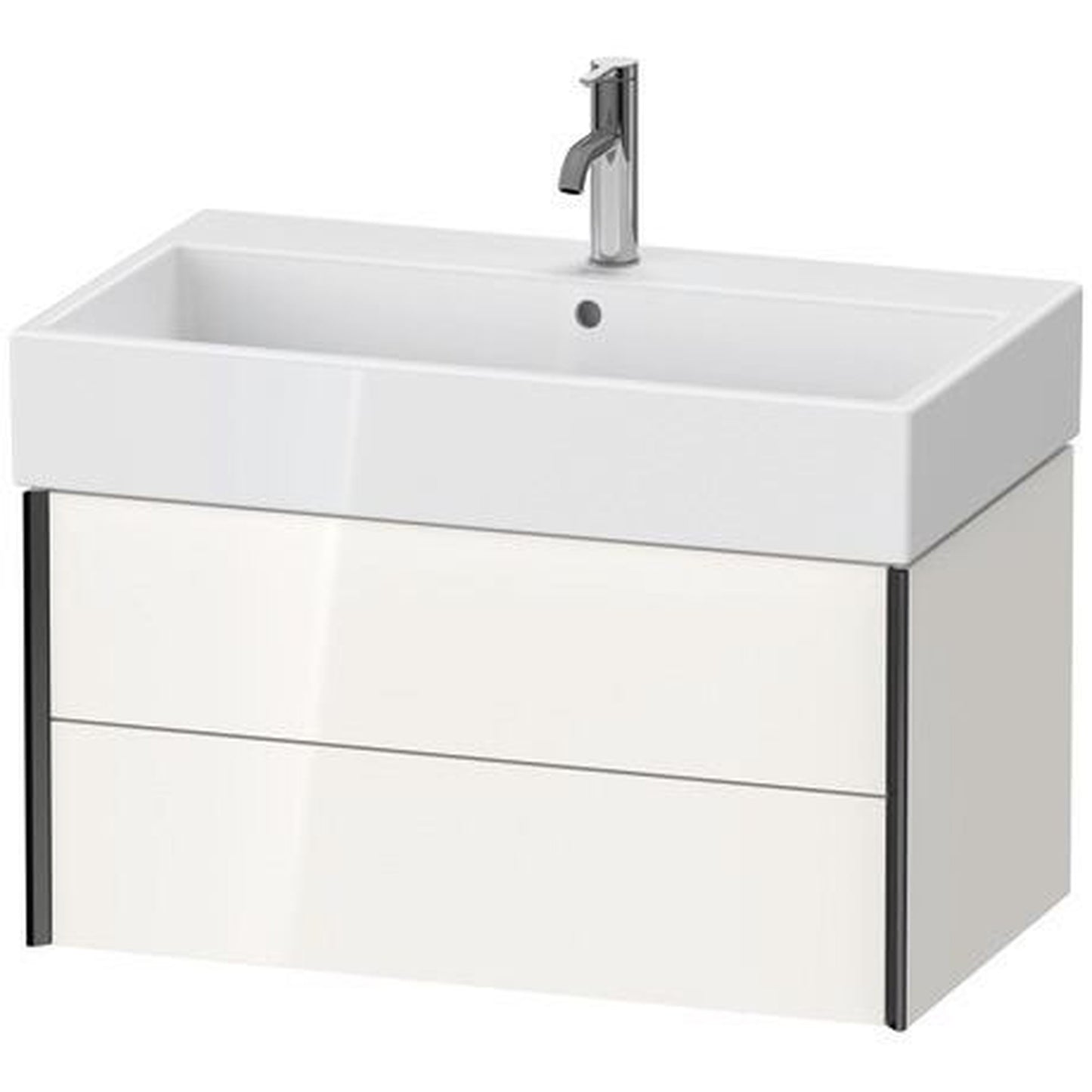 Duravit Xviu 31" x 16" x 18" Two Drawer Wall-Mount Vanity Unit, White High Gloss Lacquer (XV43360B285)