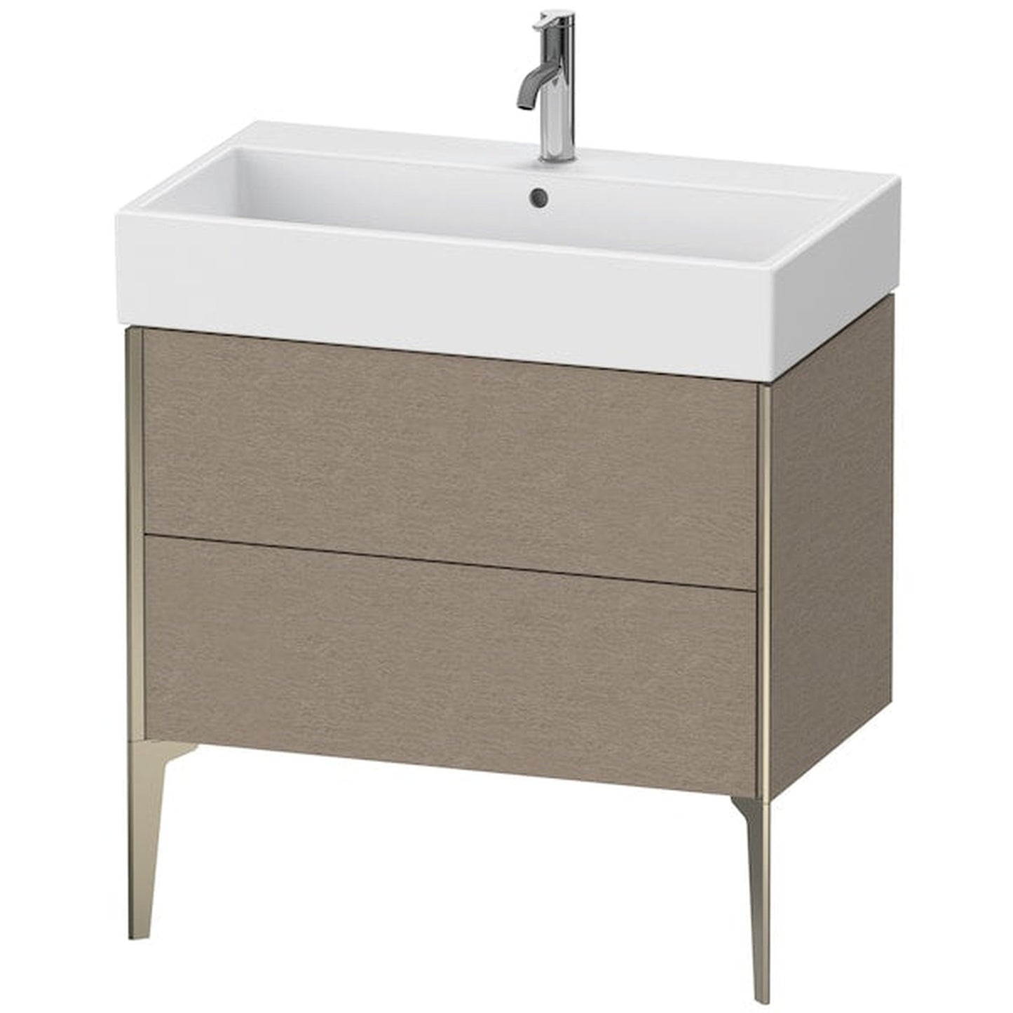 Duravit Xviu 31" x 19" x 18" Two Drawer Floorstanding Vanity Unit, Cashmere Oak (XV45360B111)