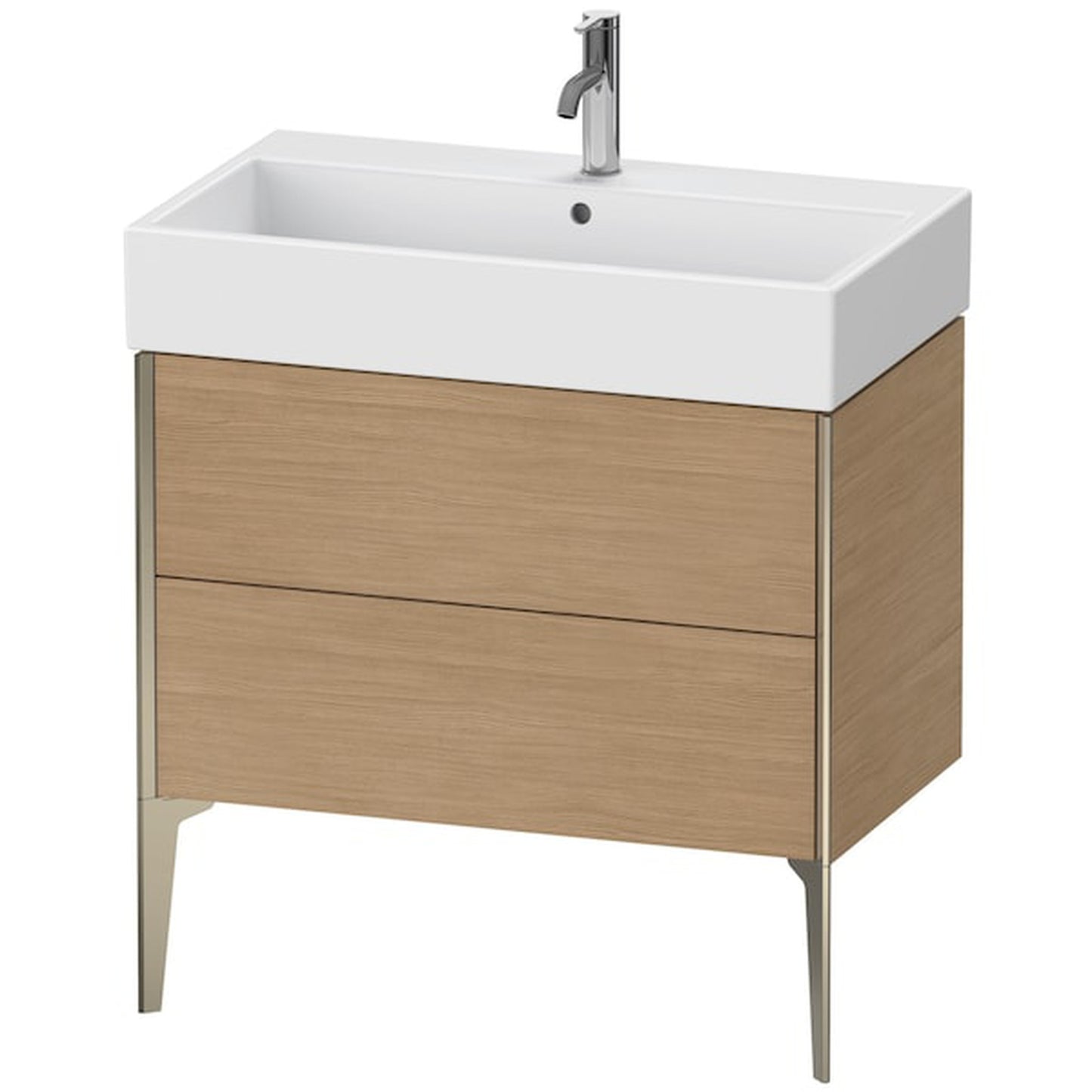Duravit Xviu 31" x 19" x 18" Two Drawer Floorstanding Vanity Unit, European Oak (XV45360B152)