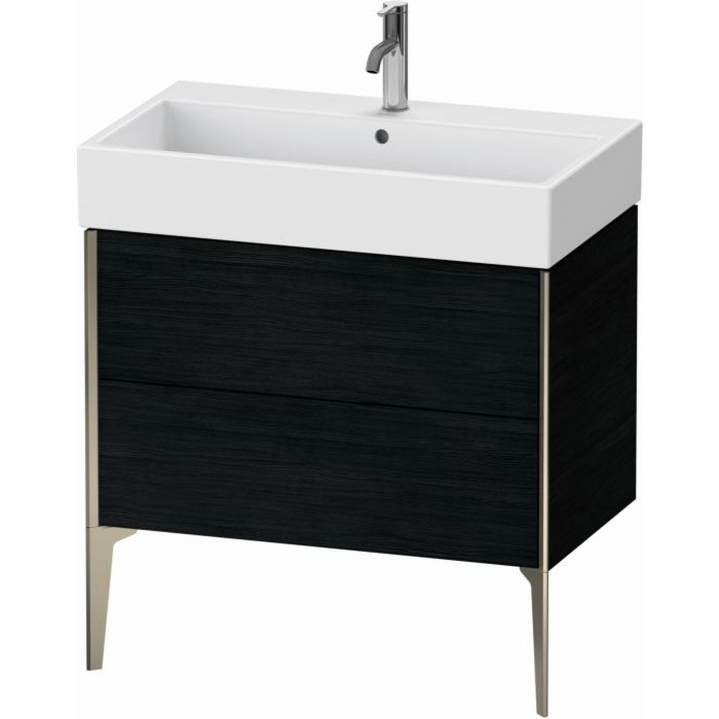 Duravit Xviu 31" x 19" x 18" Two Drawer Floorstanding Vanity Unit, Oak Black (XV45360B116)