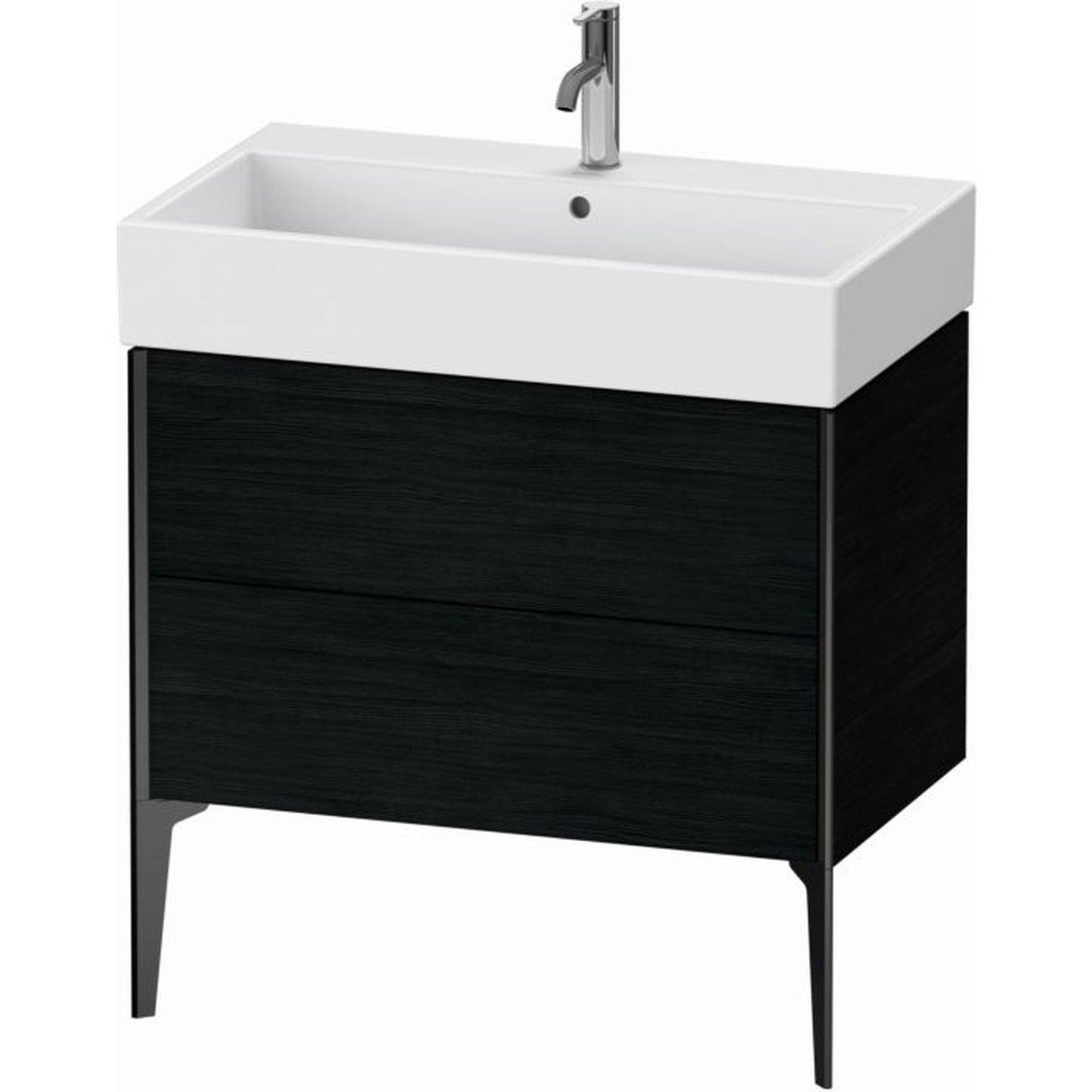 Duravit Xviu 31" x 19" x 18" Two Drawer Floorstanding Vanity Unit, Oak Black (XV45360B216)