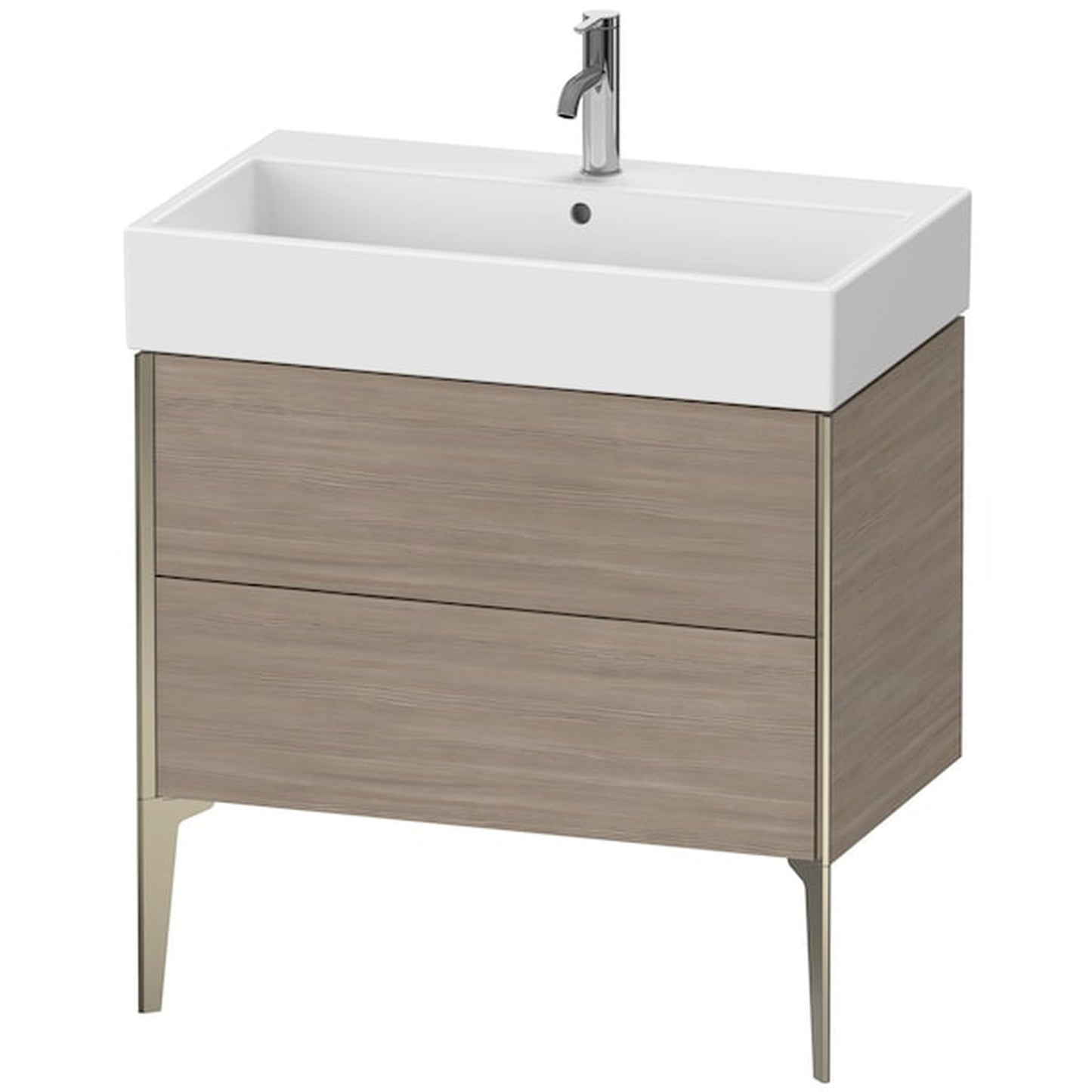Duravit Xviu 31" x 19" x 18" Two Drawer Floorstanding Vanity Unit, Pine Silver (XV45360B131)