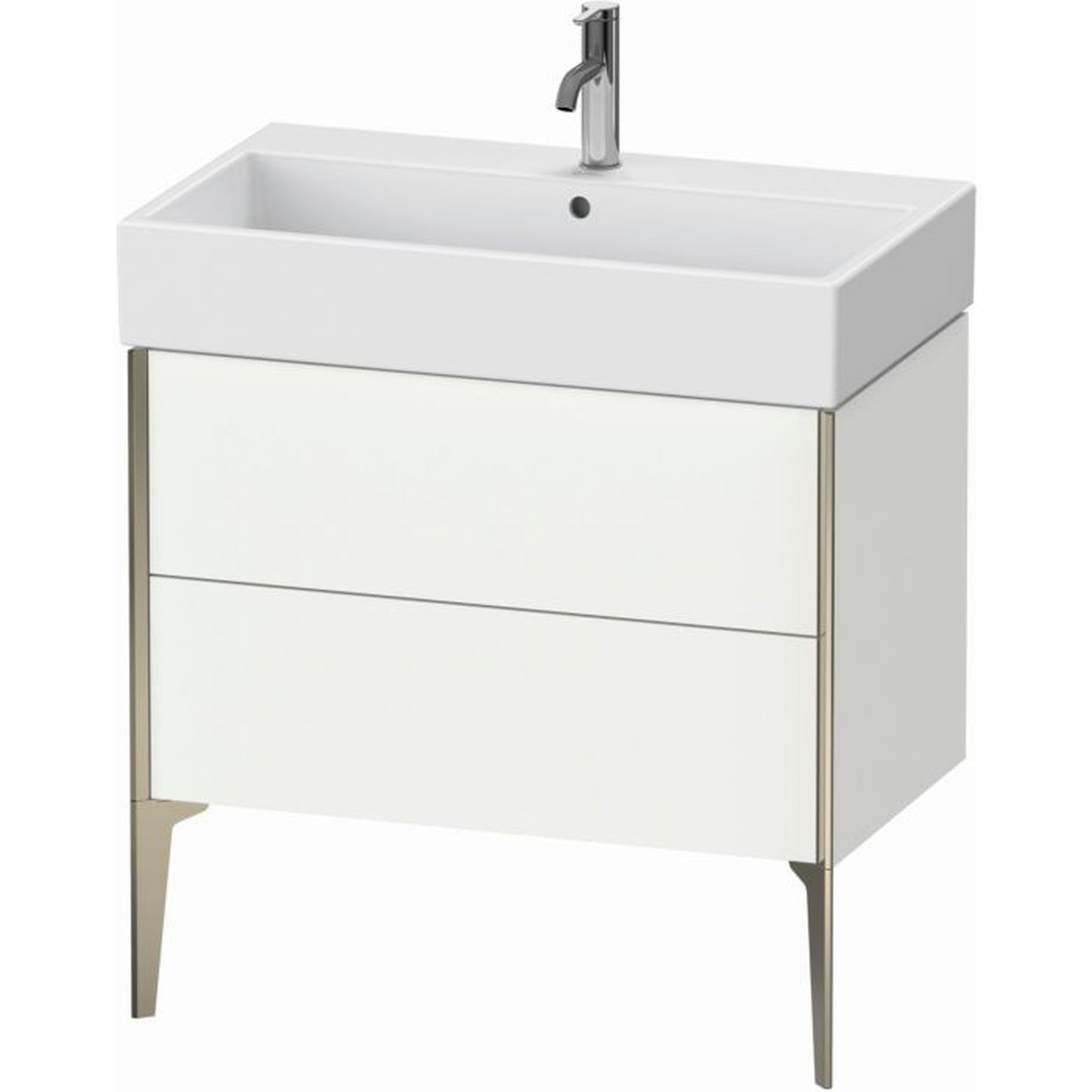 Duravit Xviu 31" x 19" x 18" Two Drawer Floorstanding Vanity Unit, White Matt (XV45360B118)