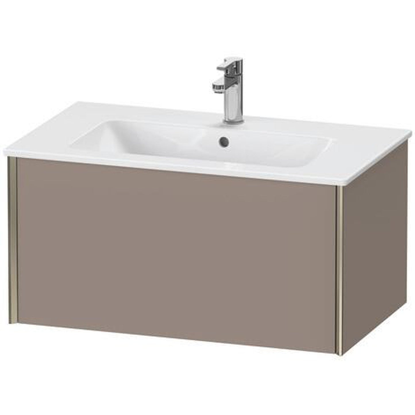 Duravit Xviu 32" x 16" x 19" One Drawer Wall-Mount Vanity Unit, Basalt Matt (XV40260B143)