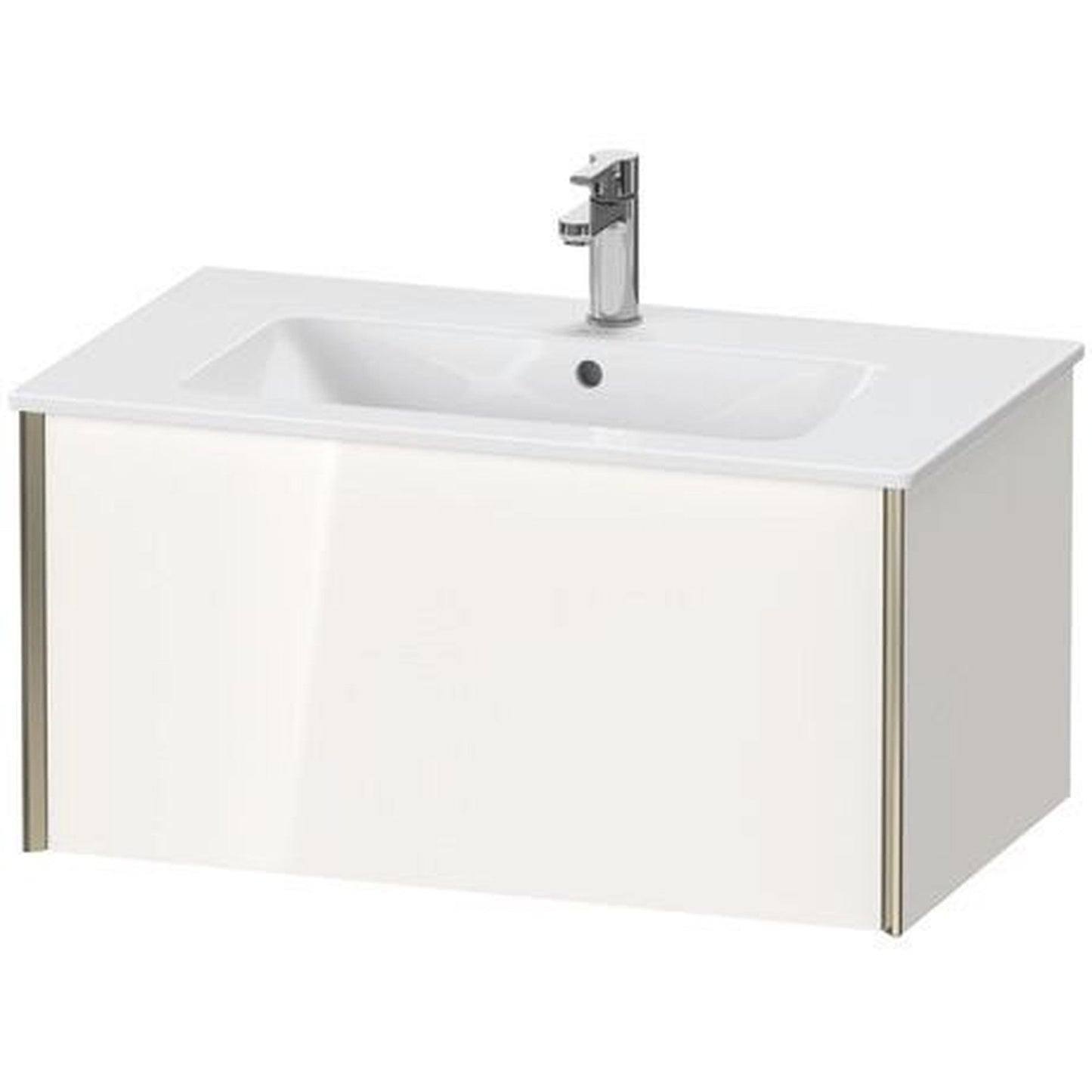 Duravit Xviu 32" x 16" x 19" One Drawer Wall-Mount Vanity Unit, White High Gloss (XV40260B122)