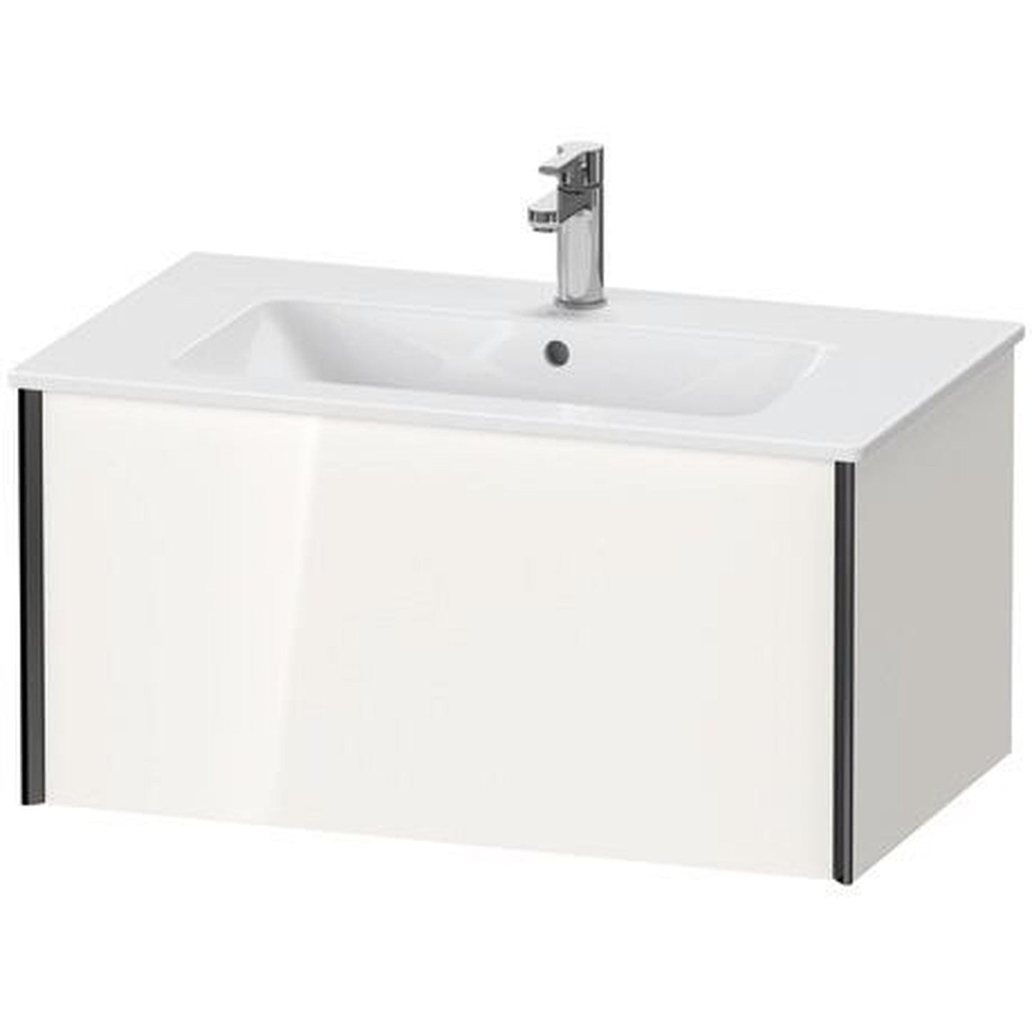 Duravit Xviu 32" x 16" x 19" One Drawer Wall-Mount Vanity Unit, White High Gloss (XV40260B222)