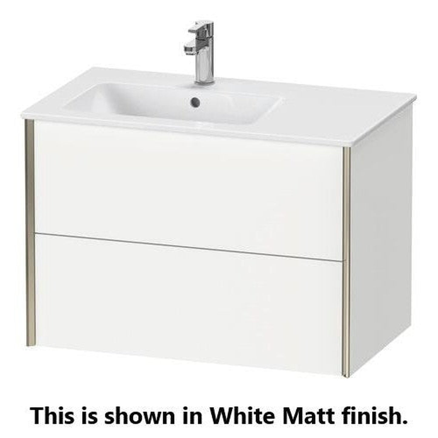 Duravit Xviu 32" x 22" x 19" Two Drawer Wall-Mount Vanity Unit, Stone Blue High Gloss Lacquer (XV41580B247)