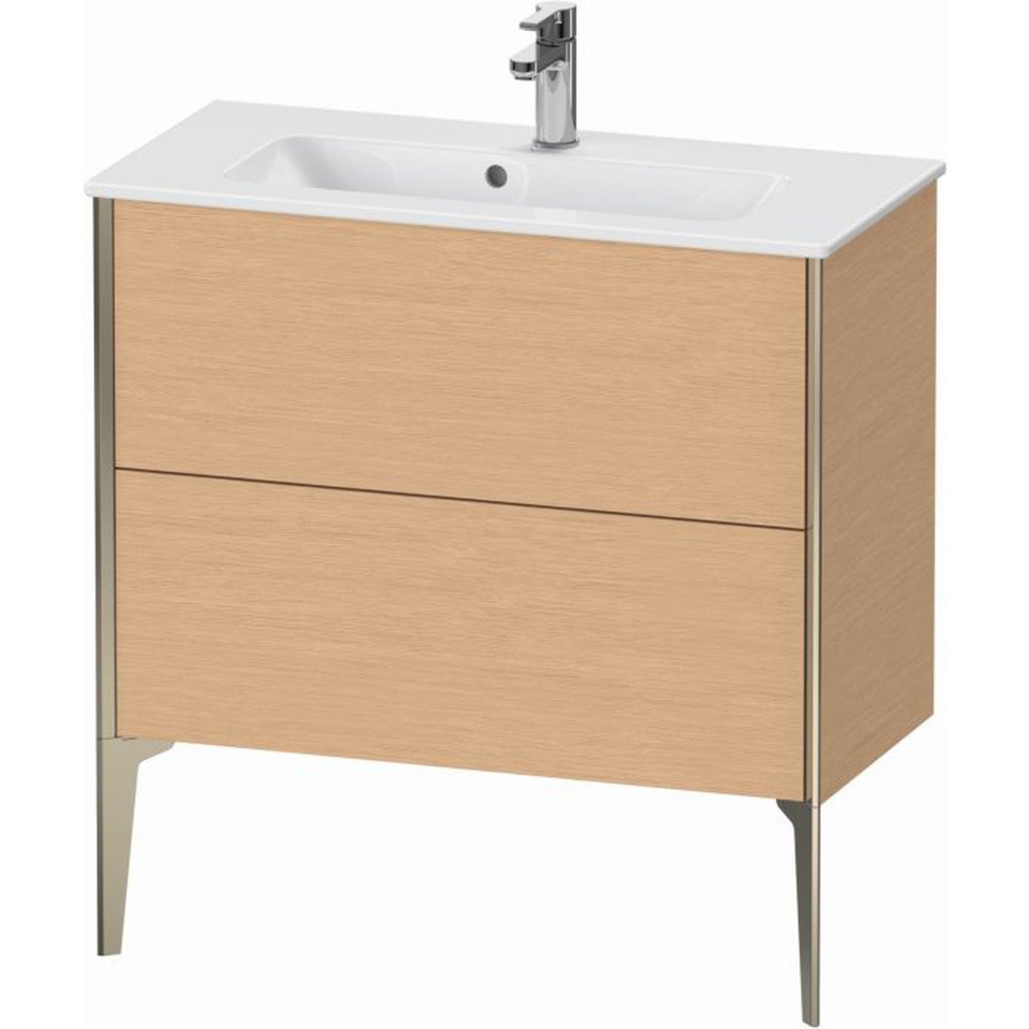 Duravit Xviu 32" x 23" x 15" Two Drawer Floorstanding Vanity Unit, Brushed Oak (XV44890B112)