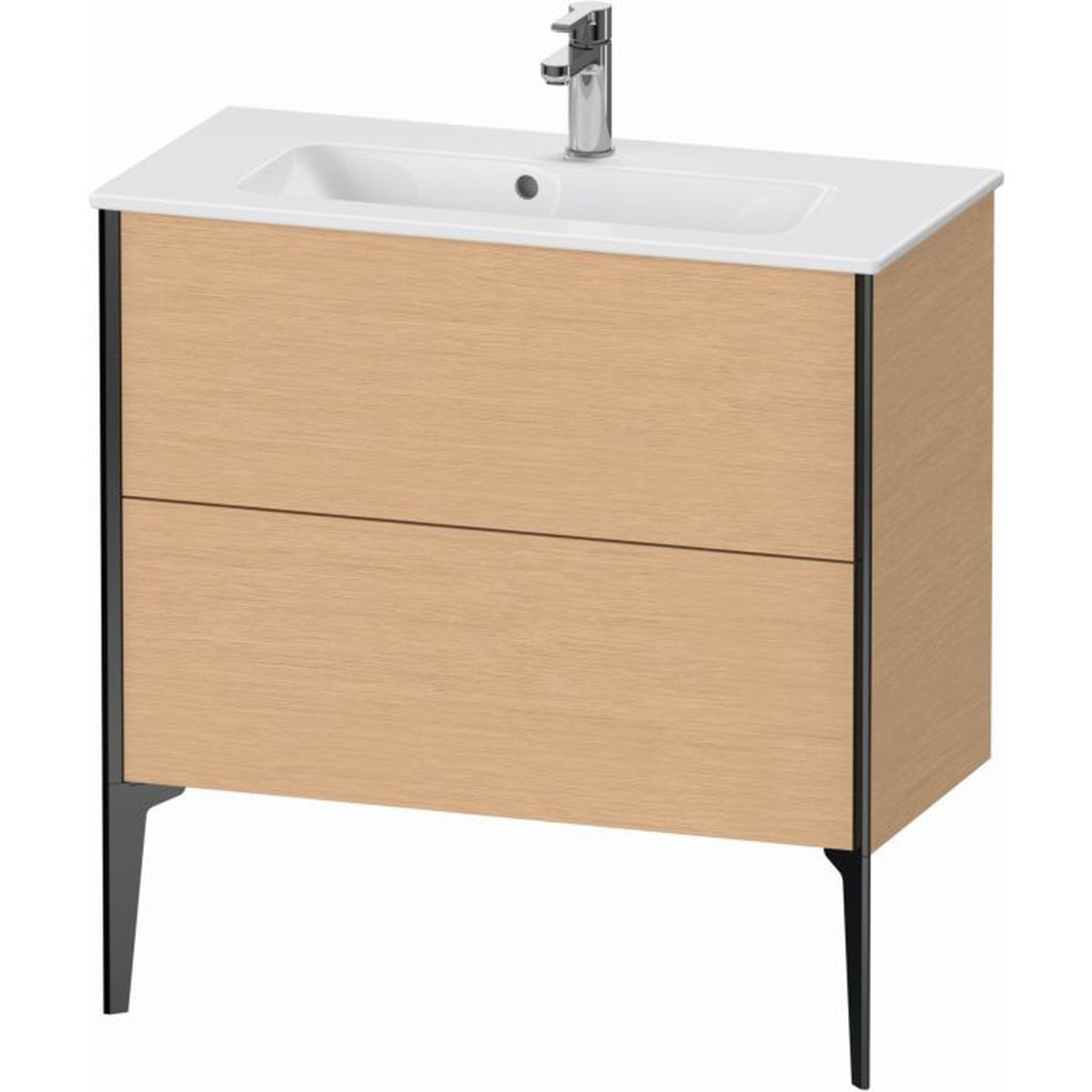 Duravit Xviu 32" x 23" x 15" Two Drawer Floorstanding Vanity Unit, Brushed Oak (XV44890B212)