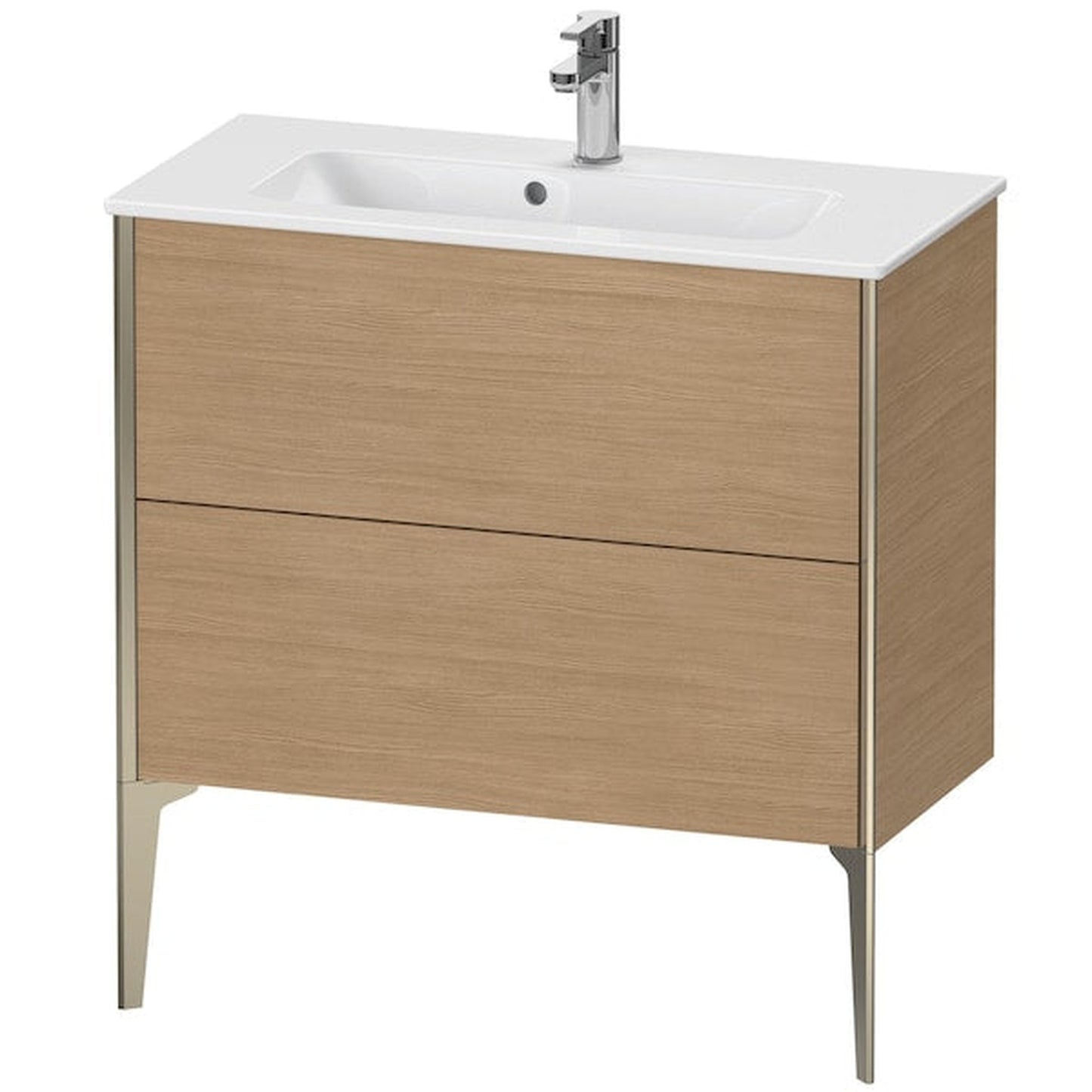 Duravit Xviu 32" x 23" x 15" Two Drawer Floorstanding Vanity Unit, European Oak (XV44890B152)