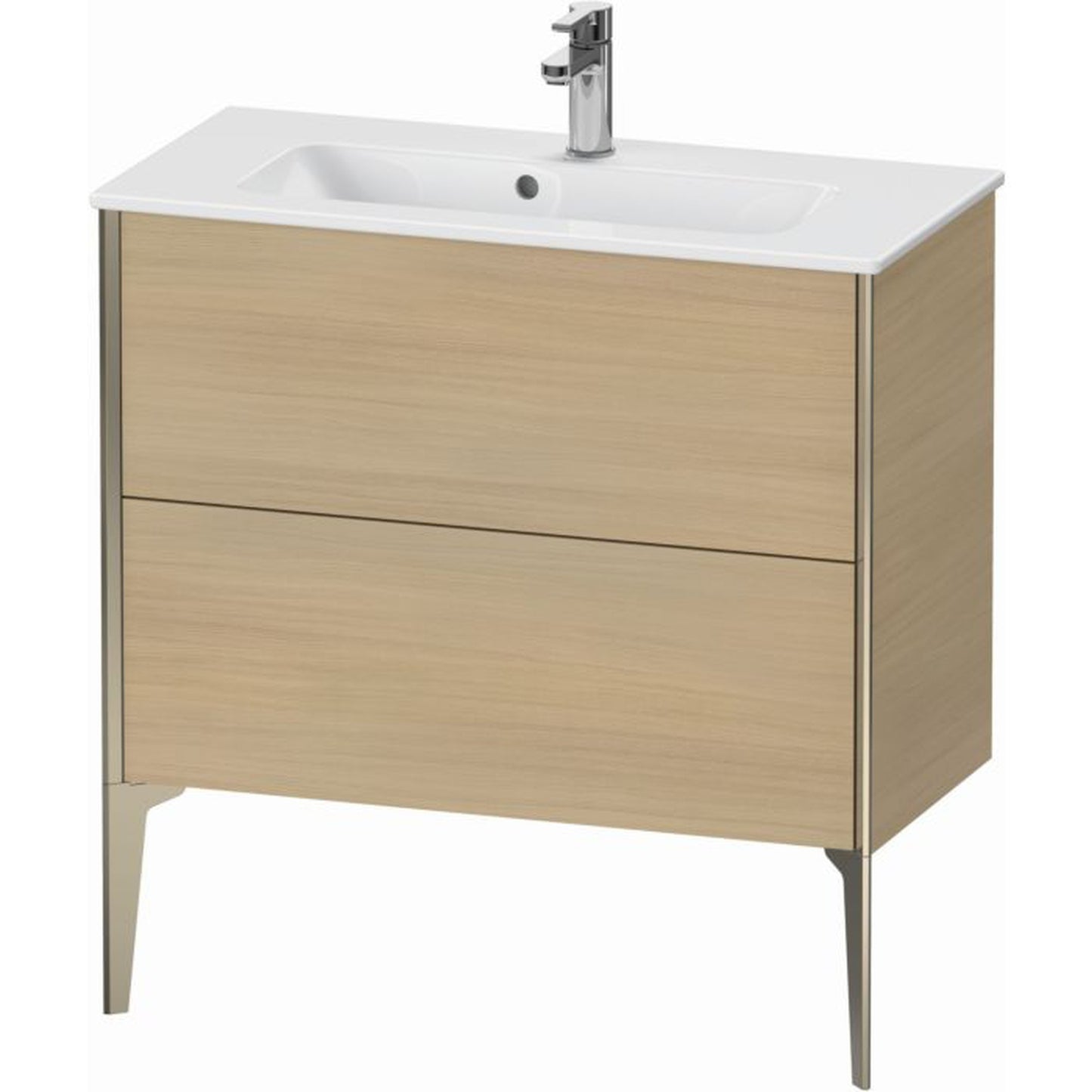 Duravit Xviu 32" x 23" x 15" Two Drawer Floorstanding Vanity Unit, Mediterreanean Oak Real Wood Veneer (XV44890B171)