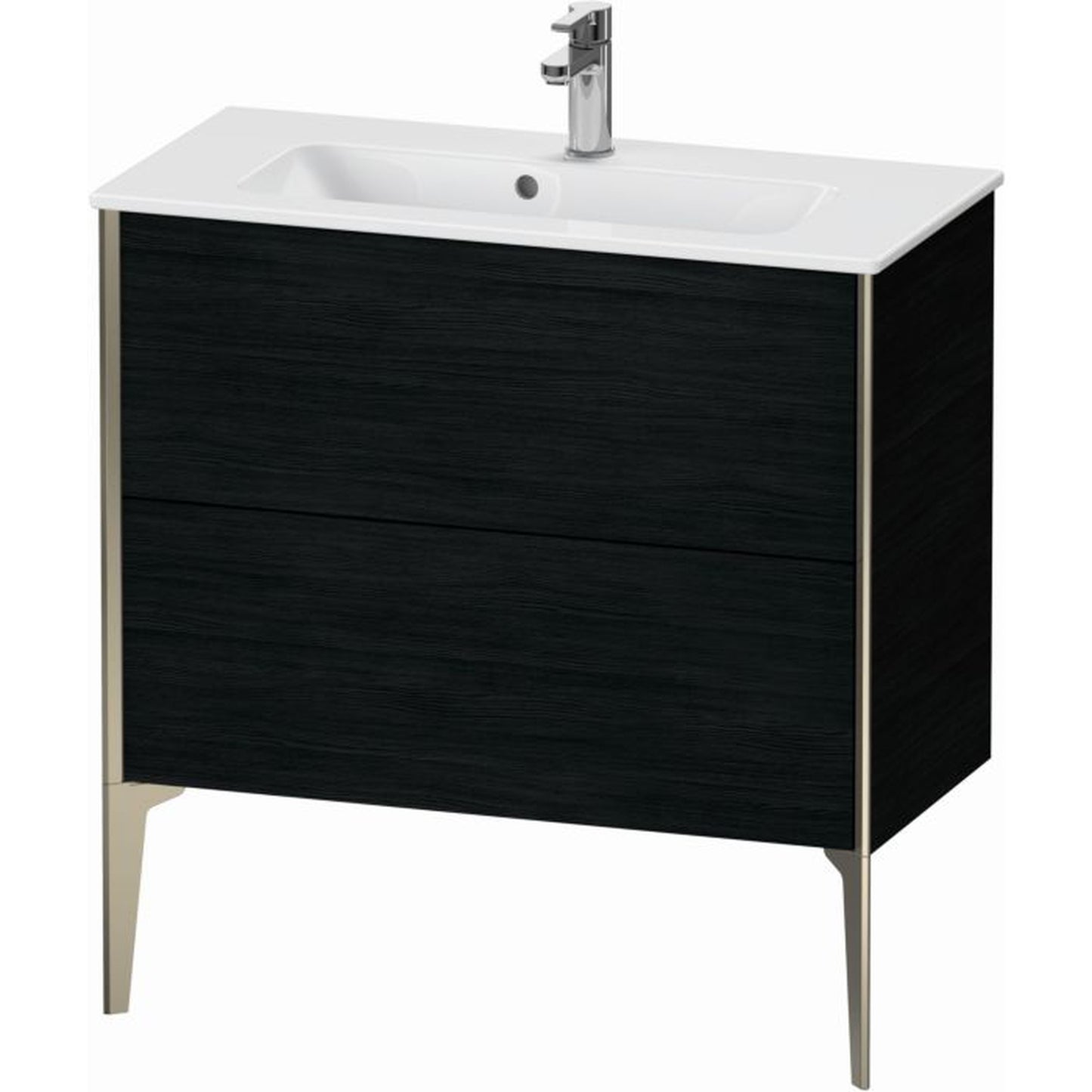 Duravit Xviu 32" x 23" x 15" Two Drawer Floorstanding Vanity Unit, Oak Black (XV44890B116)
